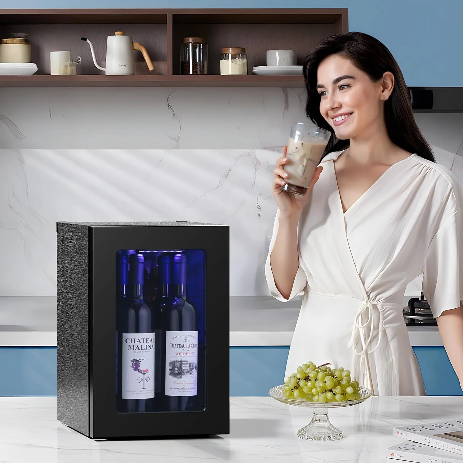 0.6 CU. FT. Wine Cellar Mini Fridge 4-Bottle Wine Cooler Refrigerator - Image 7