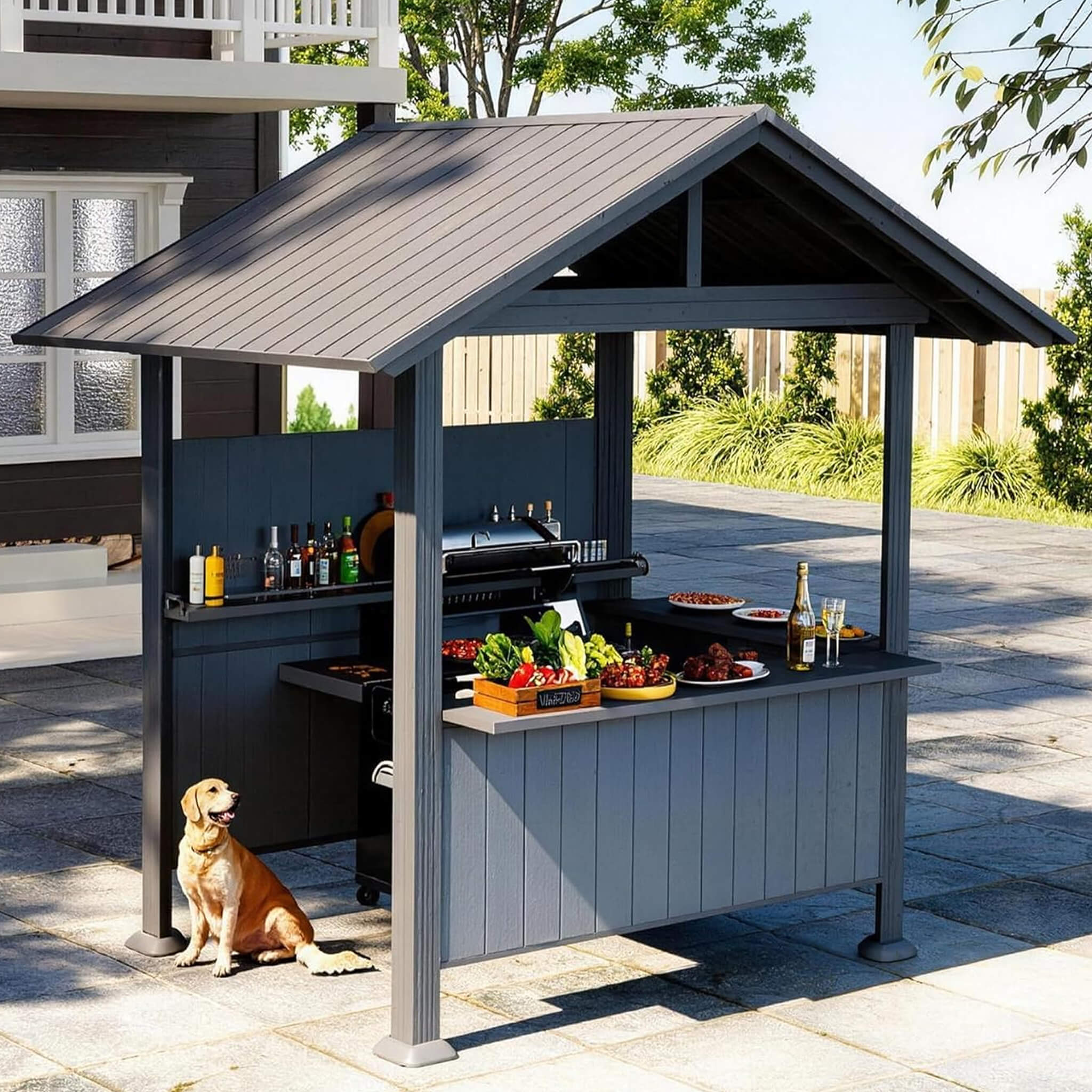 6FT x 9FT Alora Heavy-Duty Gable Roof Hardtop Grill Gazebo - Image 9