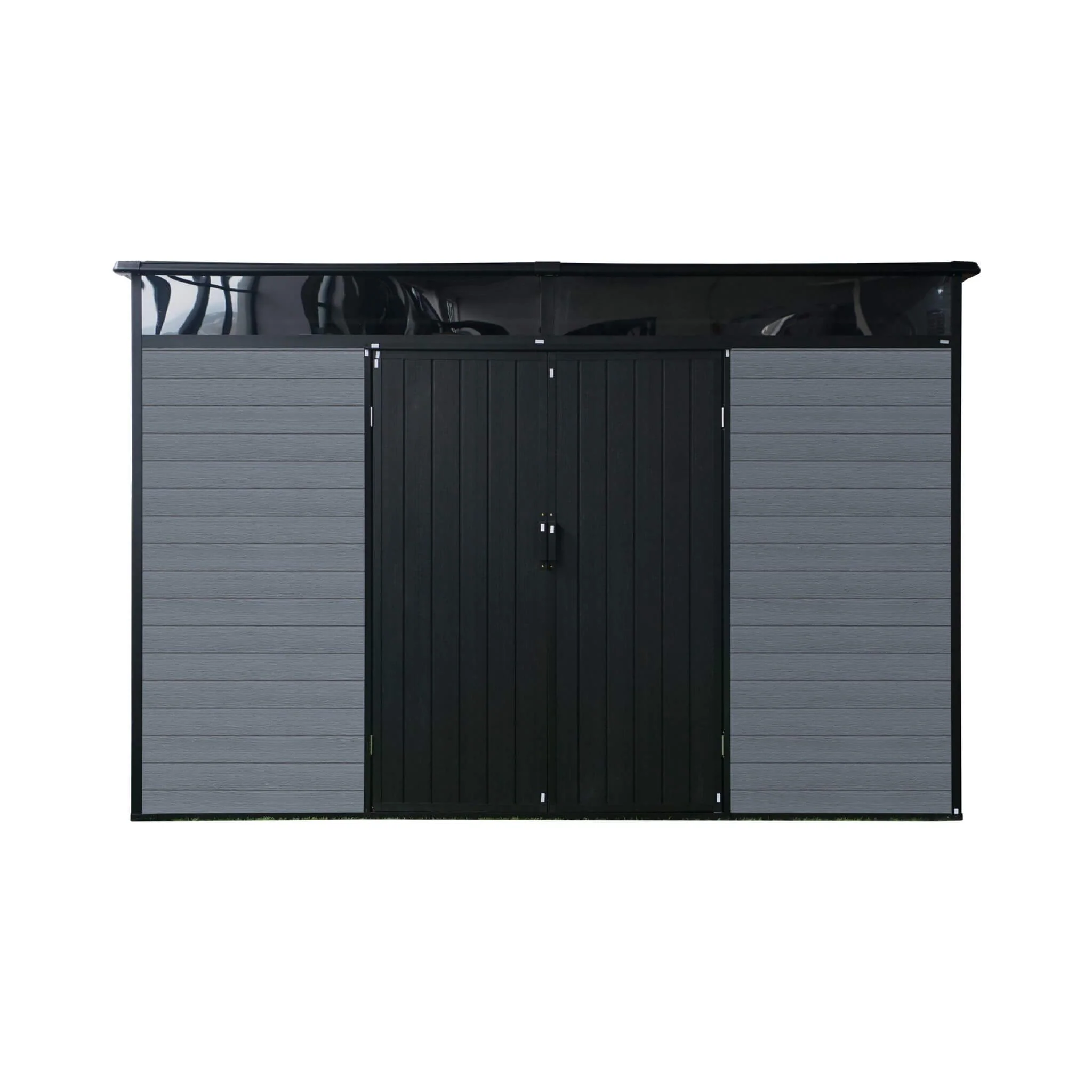 7FT x 10FT Outdoor Resin Garden Shed with Floor, Window, and Lockable Door