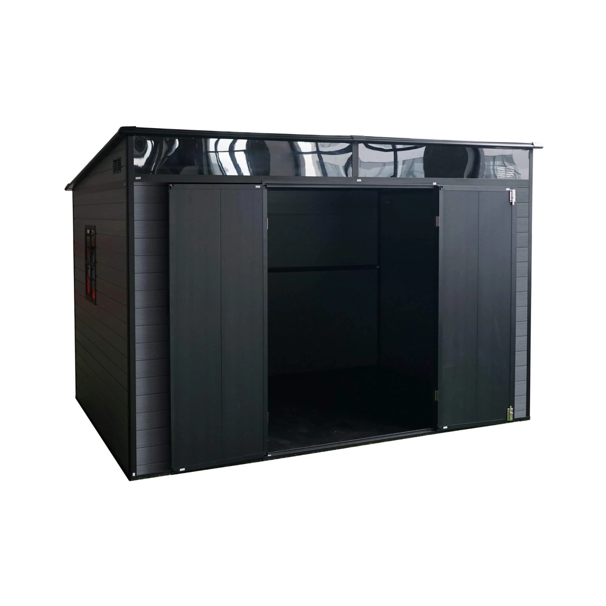 7FT x 10FT Outdoor Resin Garden Shed with Floor, Window, and Lockable Door - Image 2
