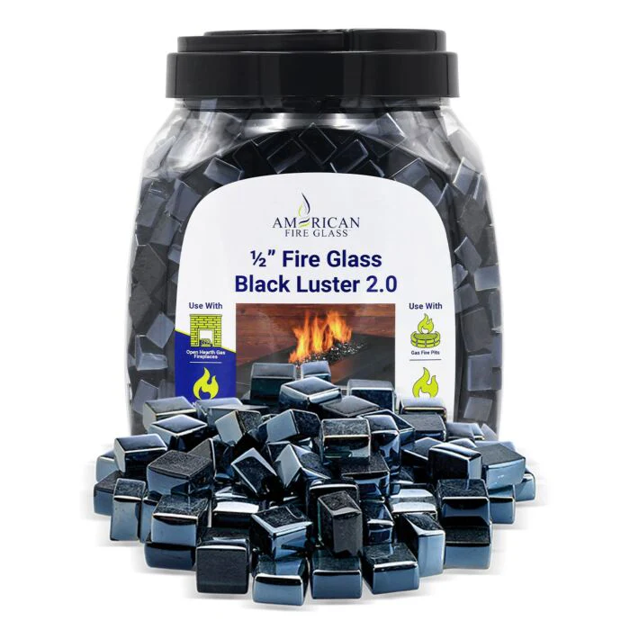 1/2" Fire Glass 2.0 Cubes - 10lbs (Jar) - Image 5