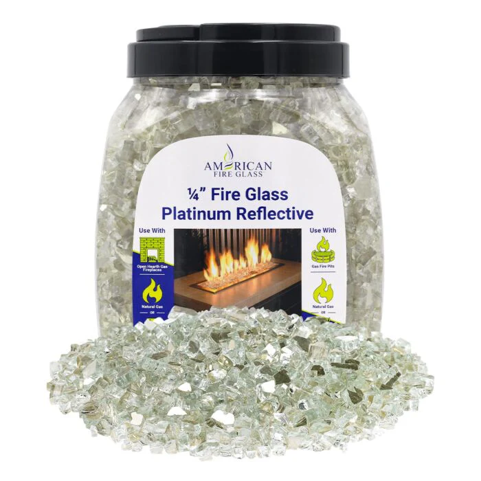1/4" Reflective Fire Glass - 10lbs (Jar) - Image 5