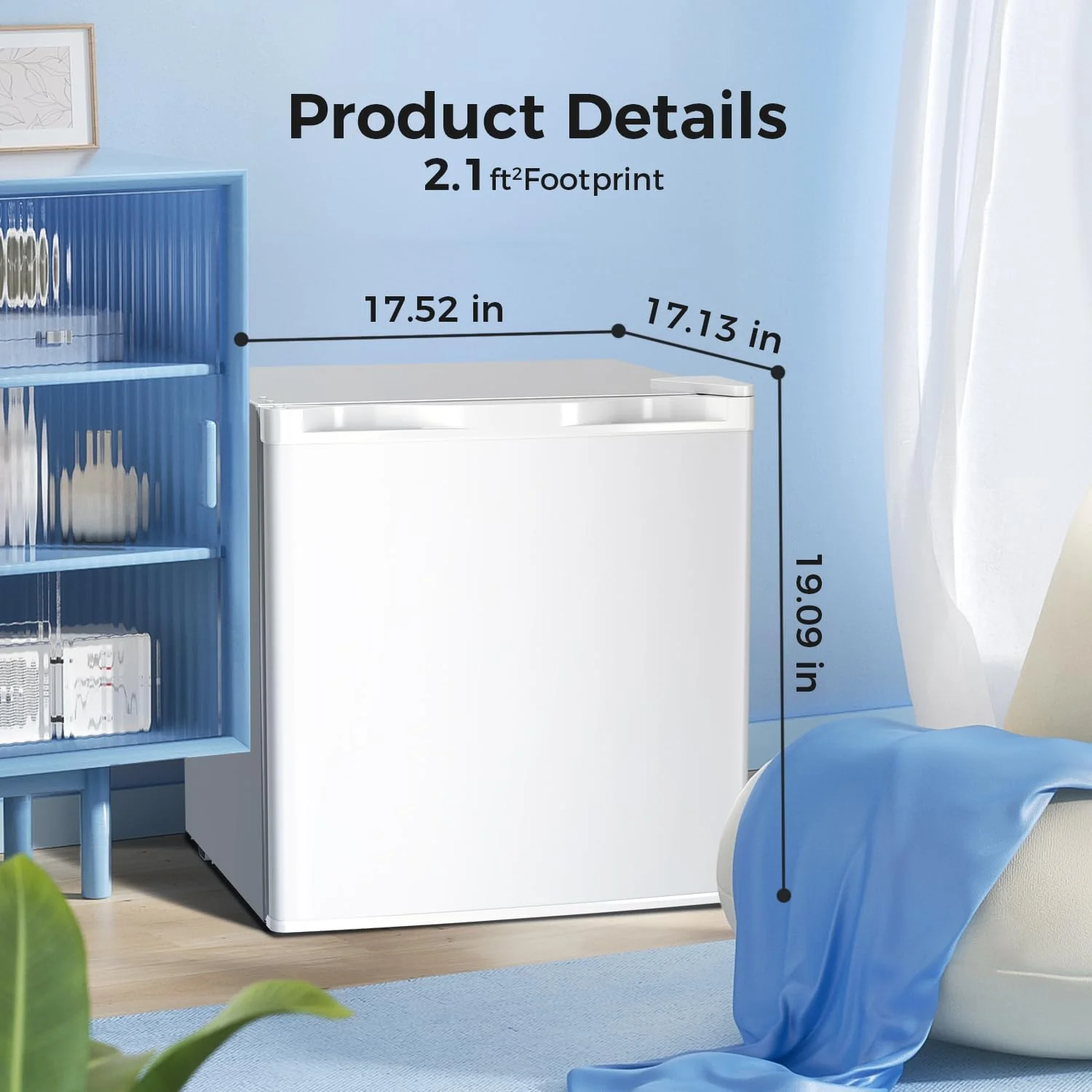1.6 2.6 3.2 CU FT Mini Fridge with Freezer - Image 11