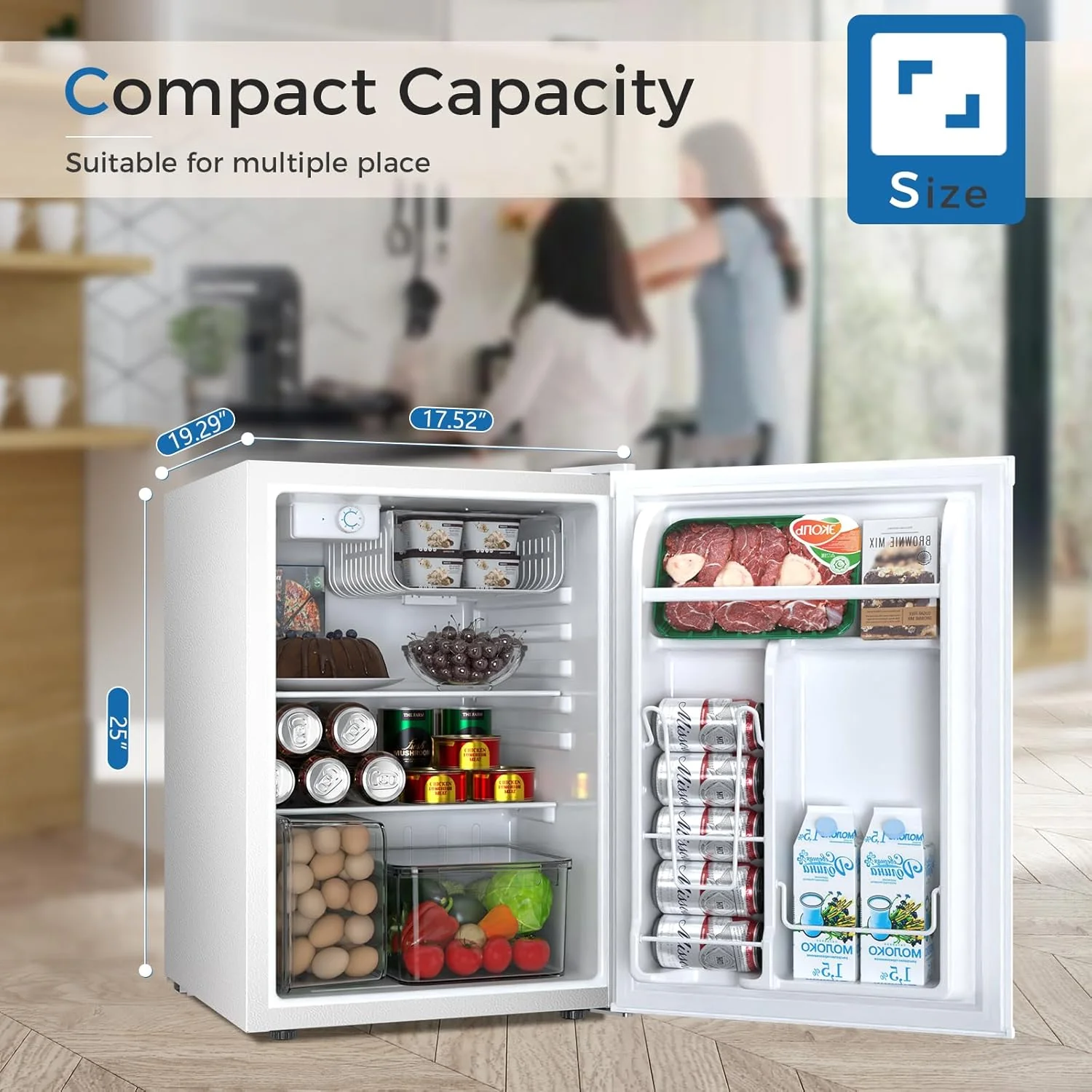 1.6 2.6 3.2 CU FT Mini Fridge with Freezer - Image 31