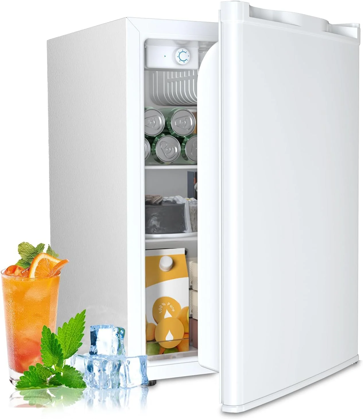 1.6 2.6 3.2 CU FT Mini Fridge with Freezer - Image 43