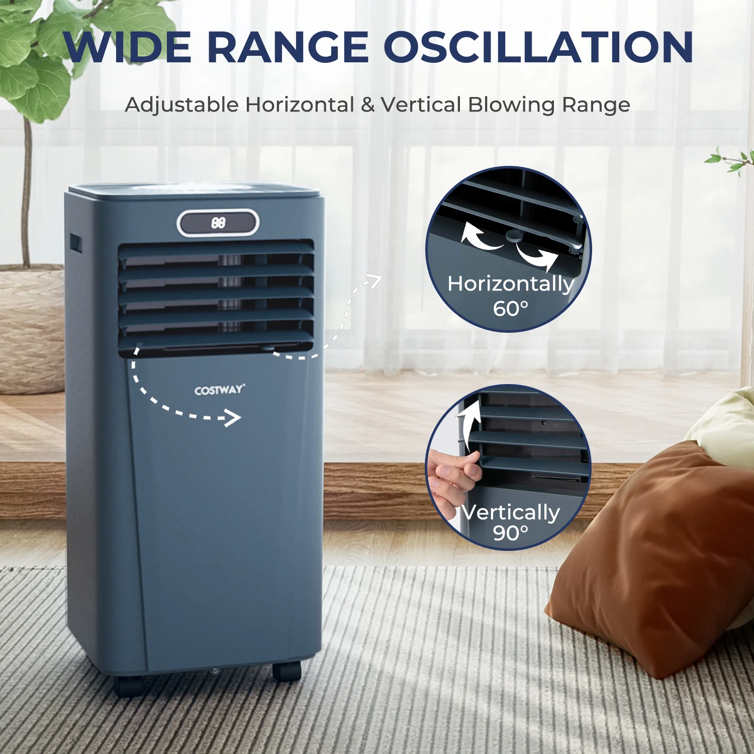 10000 BTU 4-in-1 Portable Air Conditioner with Dehumidifier and Fan Mode - Image 7