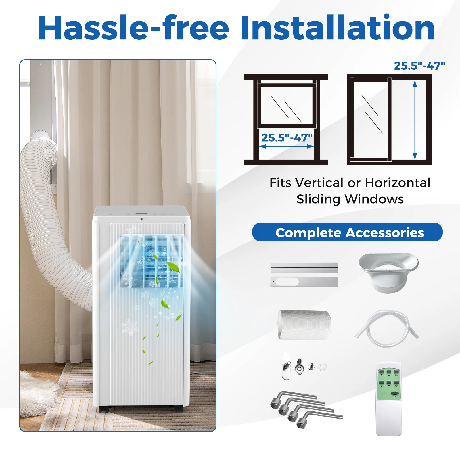 10000 BTU Portable Air Conditioner Cools up to 350 Sq wth 24H Timer - Image 8
