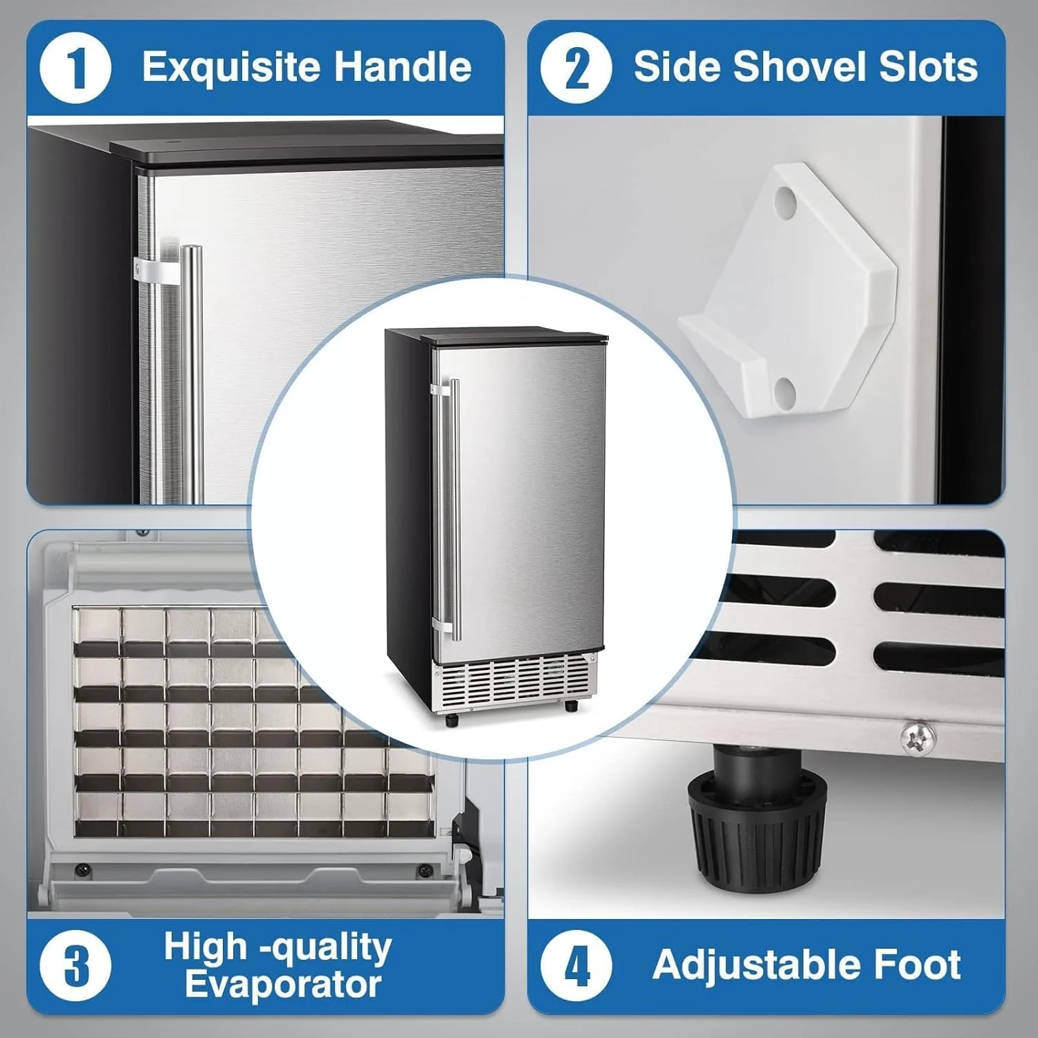 Freestanding Commercial Ice Maker - Z5845A - Multiple Sizes - 100LBS 200LBS 265LBS - Image 48