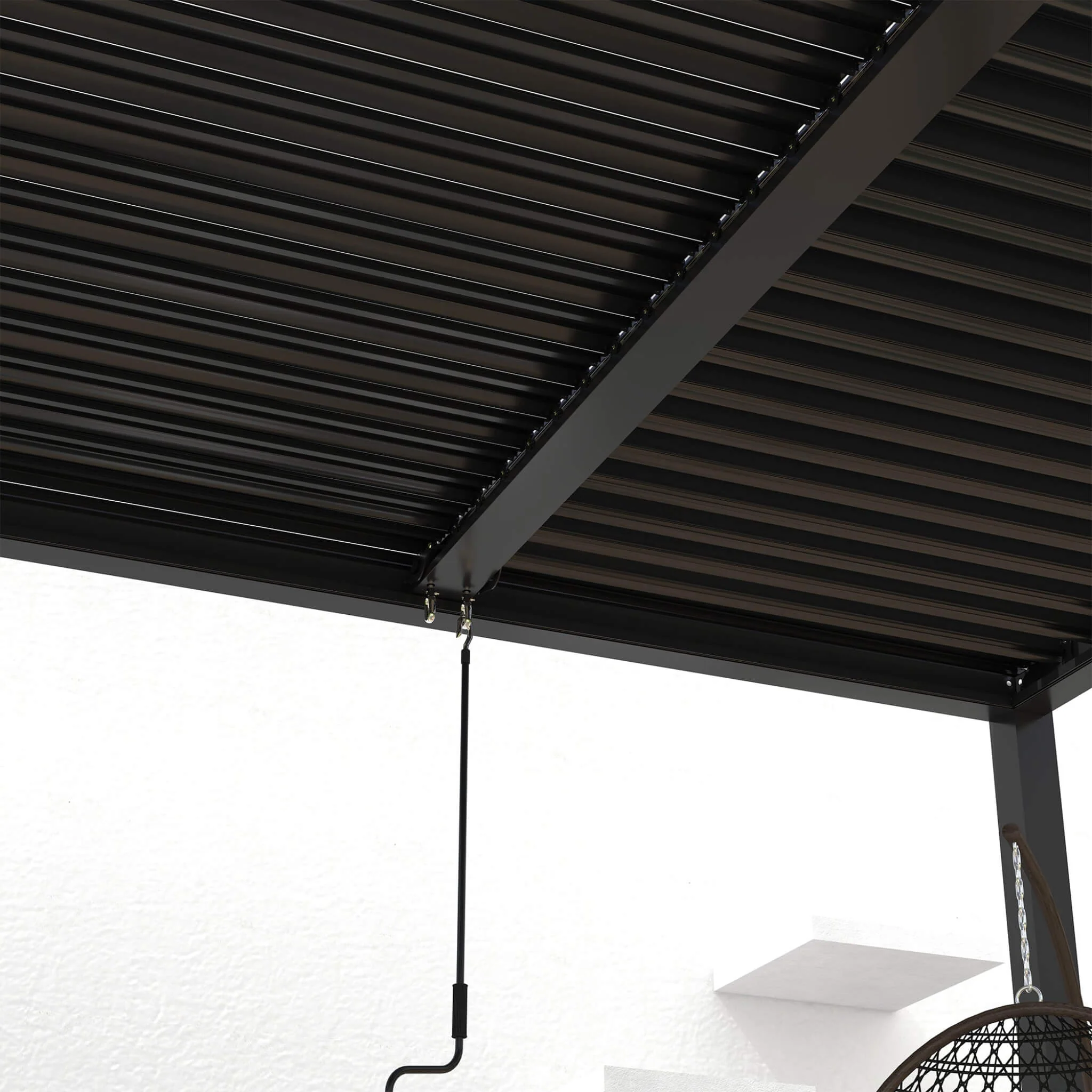 10' x 19' Alora Premium Powder-Coated Aluminum Pergola with Adjustable Louvers - Image 7