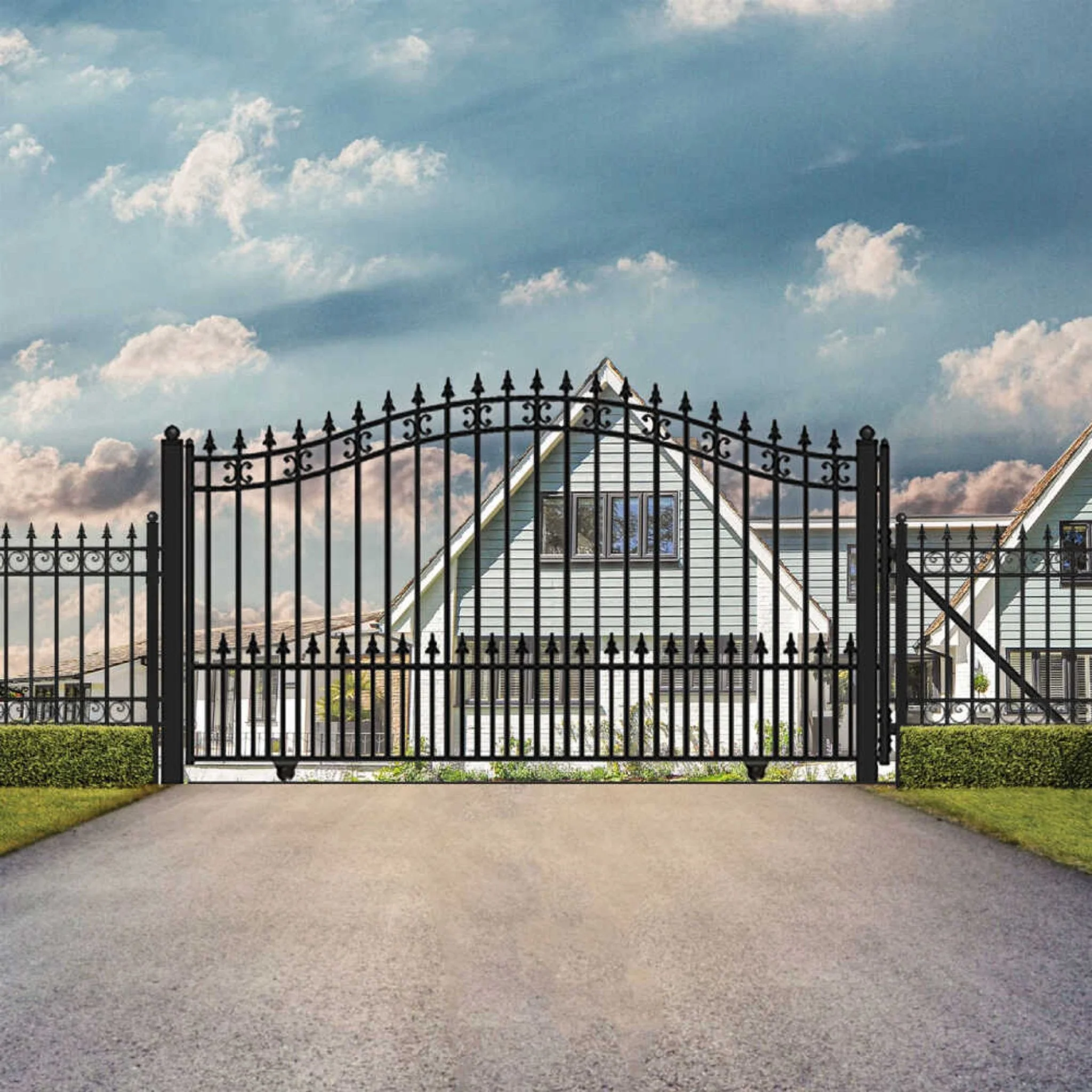 12FT - 18FT Heavy-Duty St. Louis-Style Steel Sliding Driveway Gate - Image 2