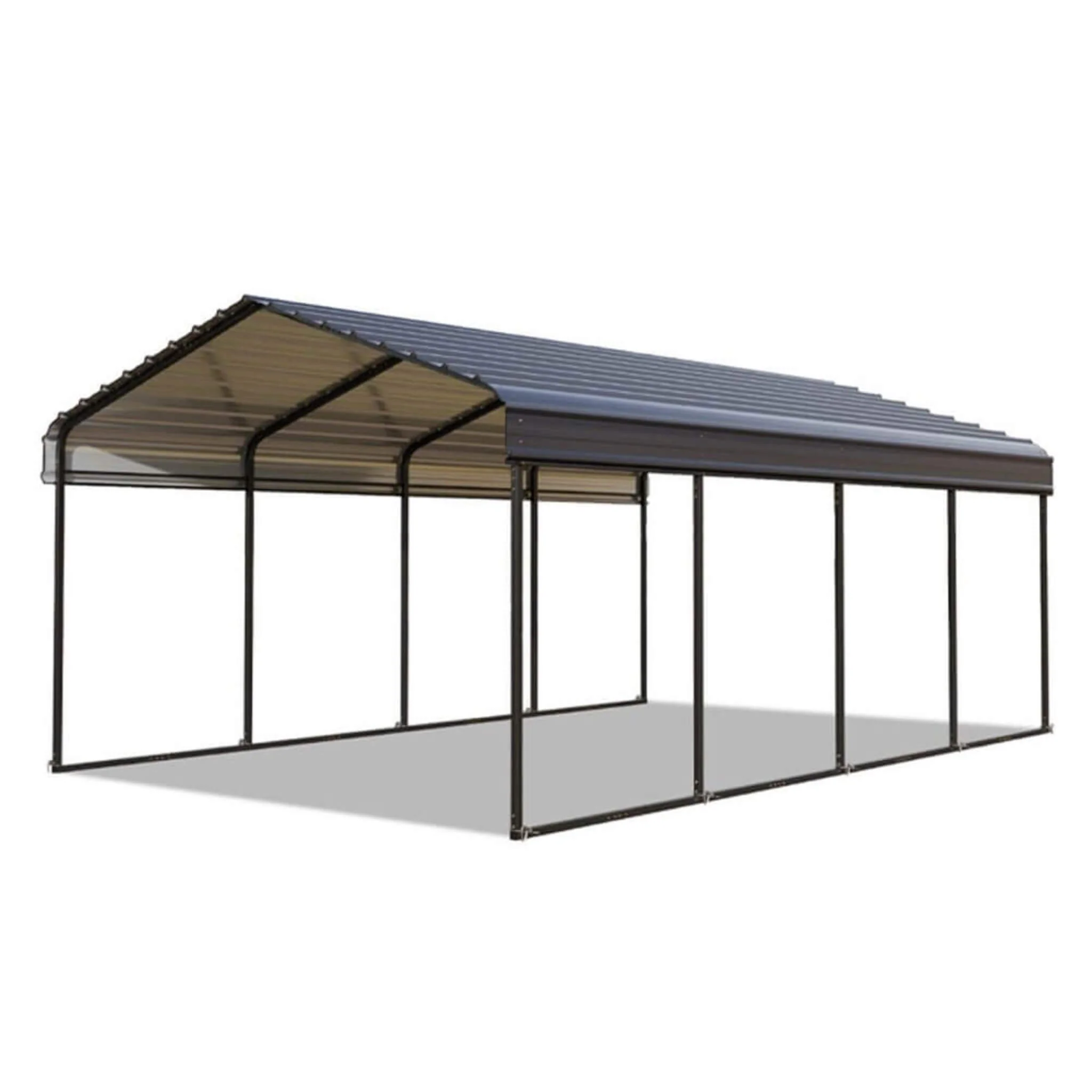 12' x 25' FT Alora Heavy Duty Extra Large Multi Vehicle Carport Kit With Galvanized Steel Roof - Image 9