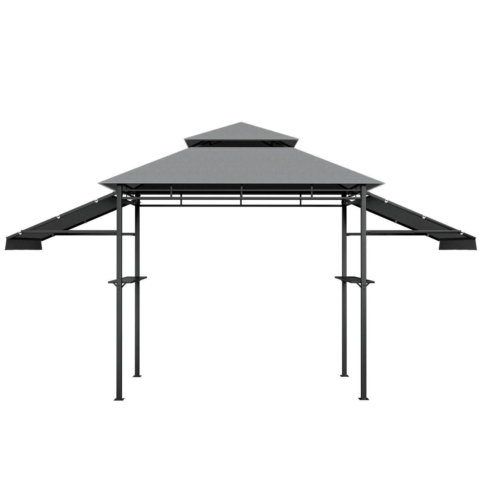 13.5 x 4 Feet Patio BBQ Grill Gazebo Canopy with Dual Side Awning - Image 10