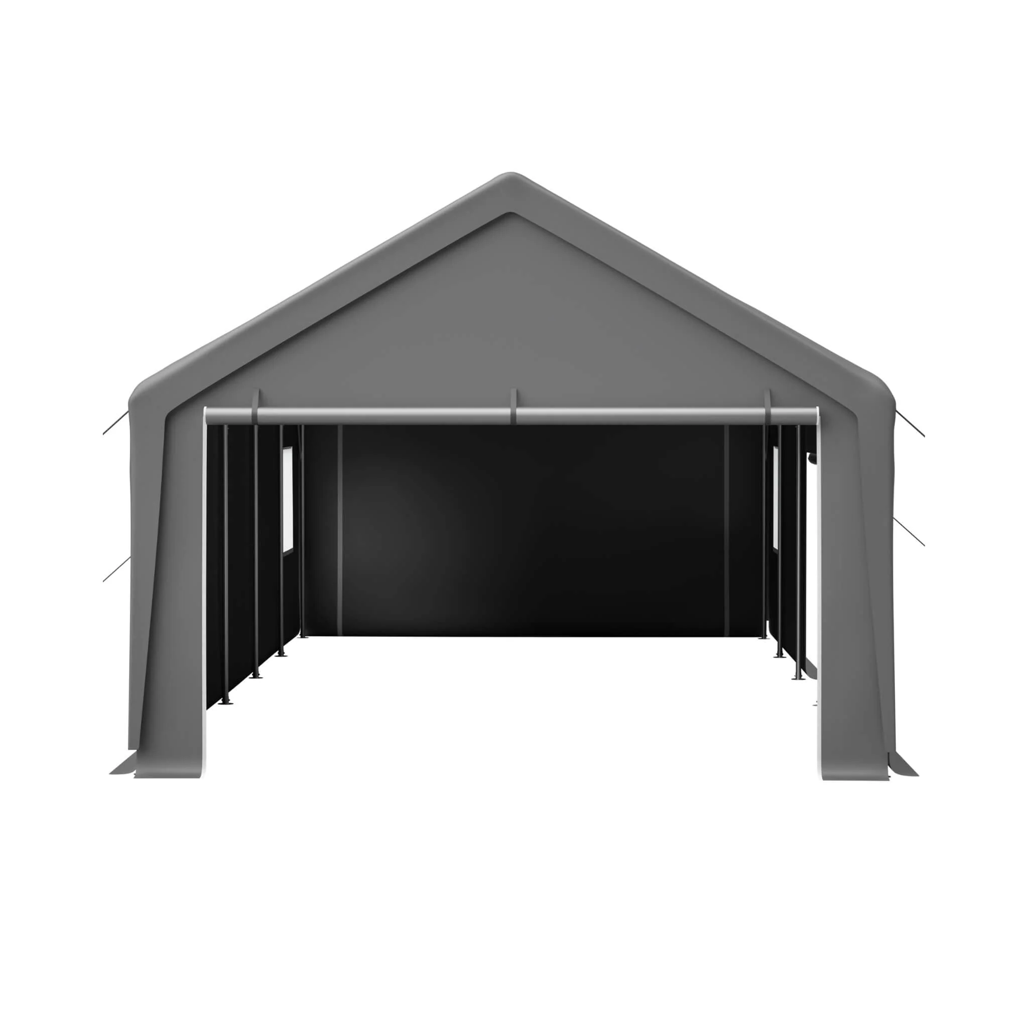 13' x 26' FT Alora Heavy-Duty Carport Canopy with Roll-Up Doors And Windows - Image 4