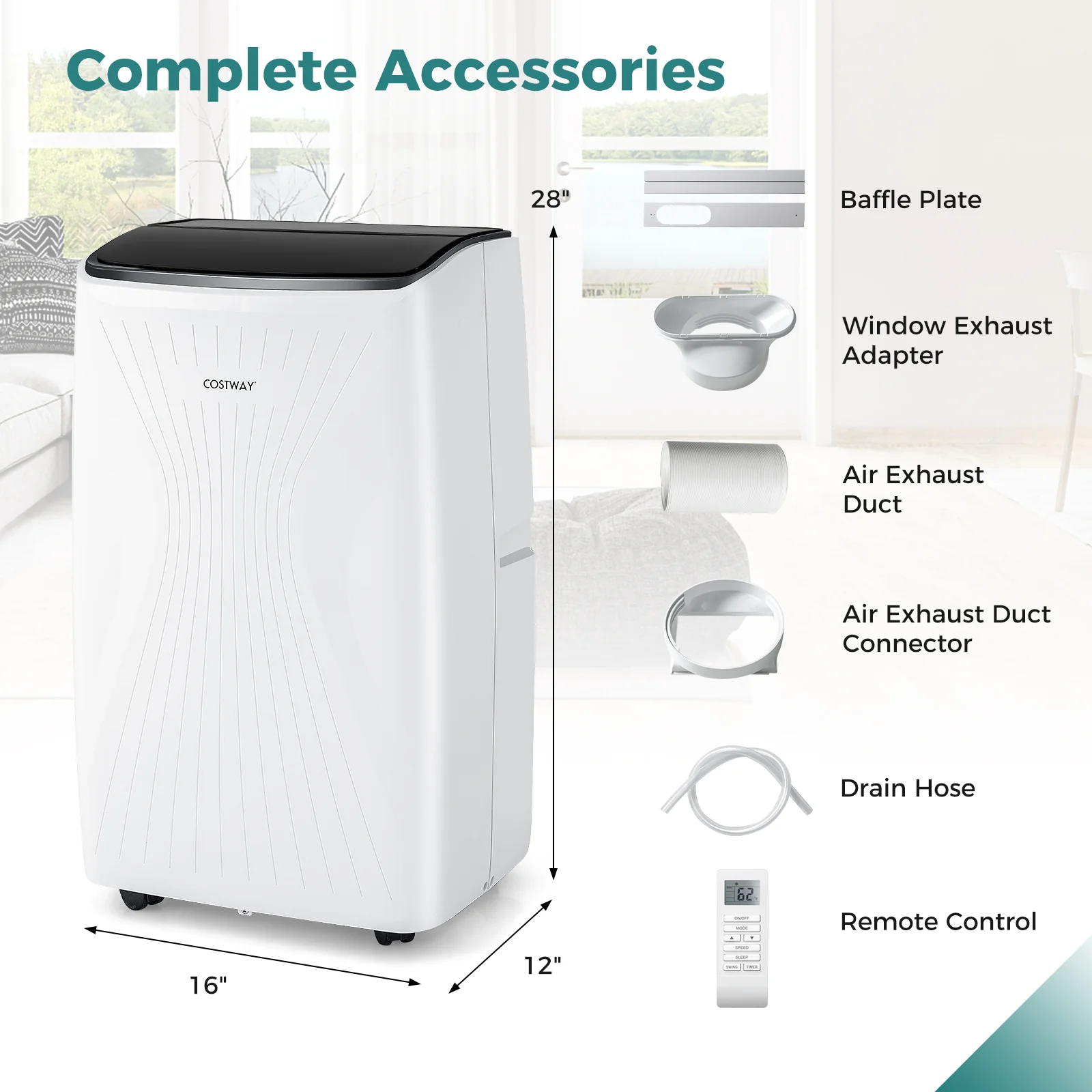 14000 BTU Portable Air Conditioner with Heat and Smart WiFi - Image 5