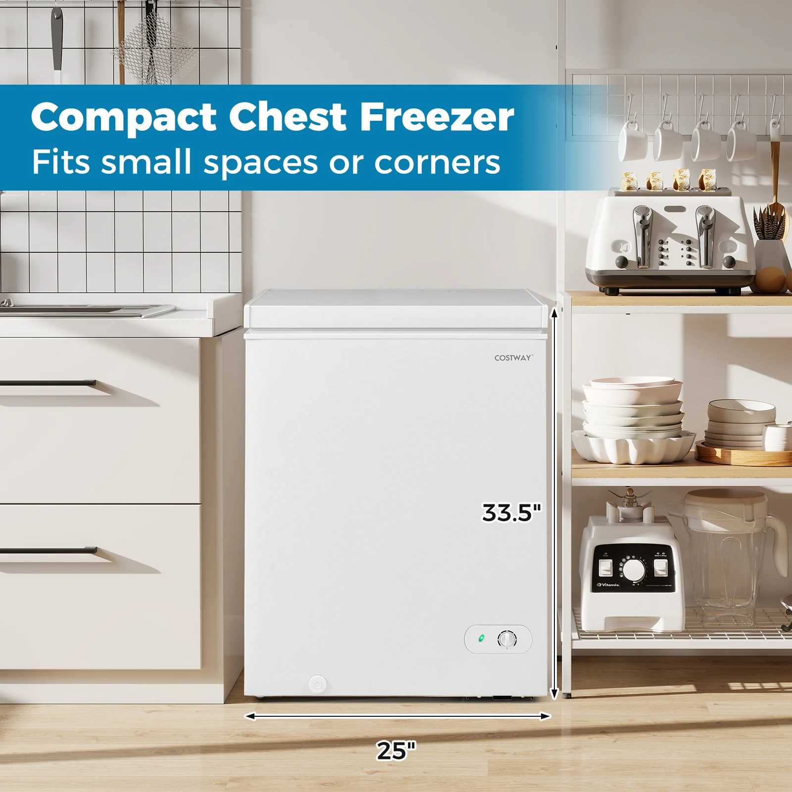 5 CU. FT. - 141 L Compact Chest Freezer with 7-Gear Adjustable Temperature - Image 5