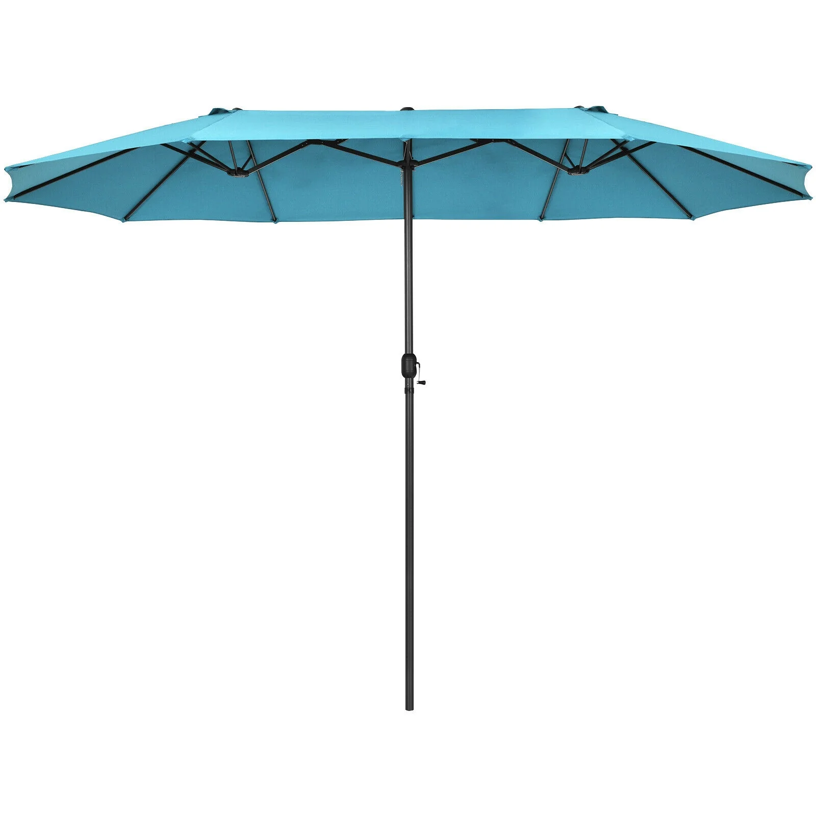 15 Feet Patio Double-Sided Umbrella with Hand-Crank System - Image 36
