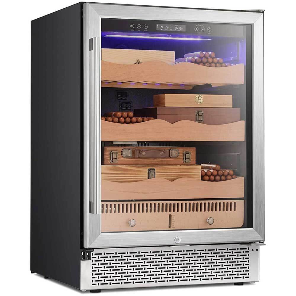 15 Inch Cigar Humidor Electric Humidor Silver Steel X5196 - Image 24