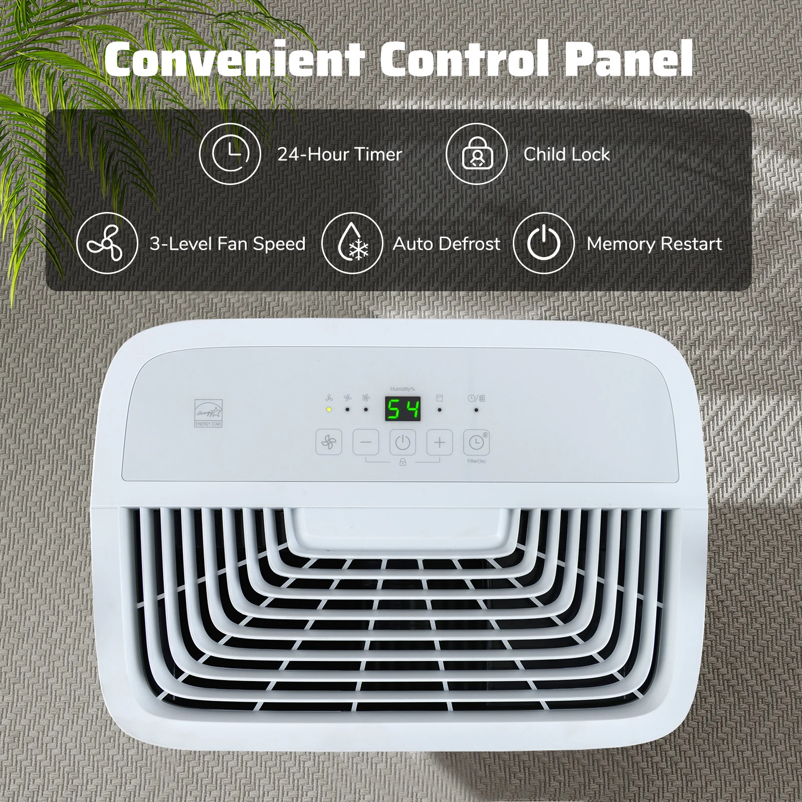 150 Pints Dehumidifier with 24H Timer and LED Display - Image 7