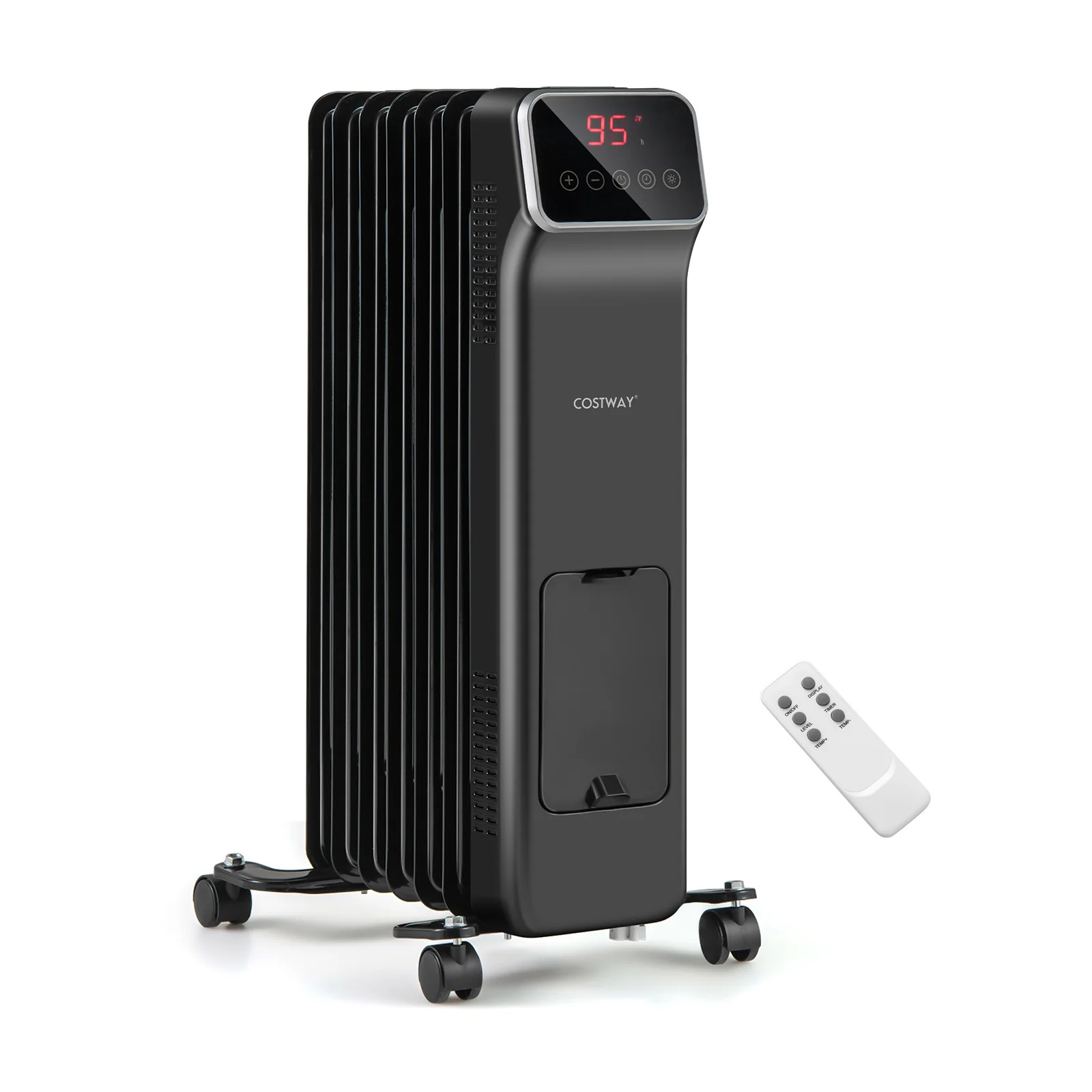 1500W Oil Filled Radiator Heater with Remote Control 3 Modes 24H Timer - Image 4