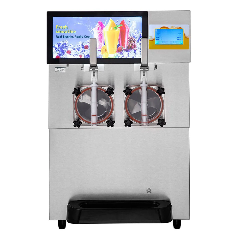 16L Commercial Double Frozen Margarita Ice Slushie Drink Maker Machine 1155W