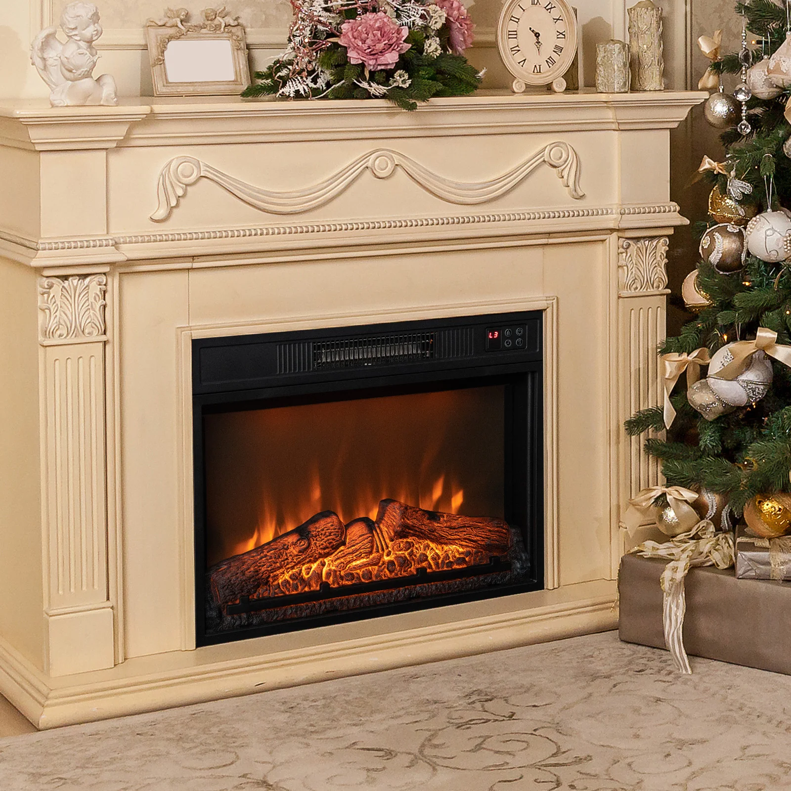 18" / 23" Electric Fireplace Inserted with Adjustable LED Flame - Image 12