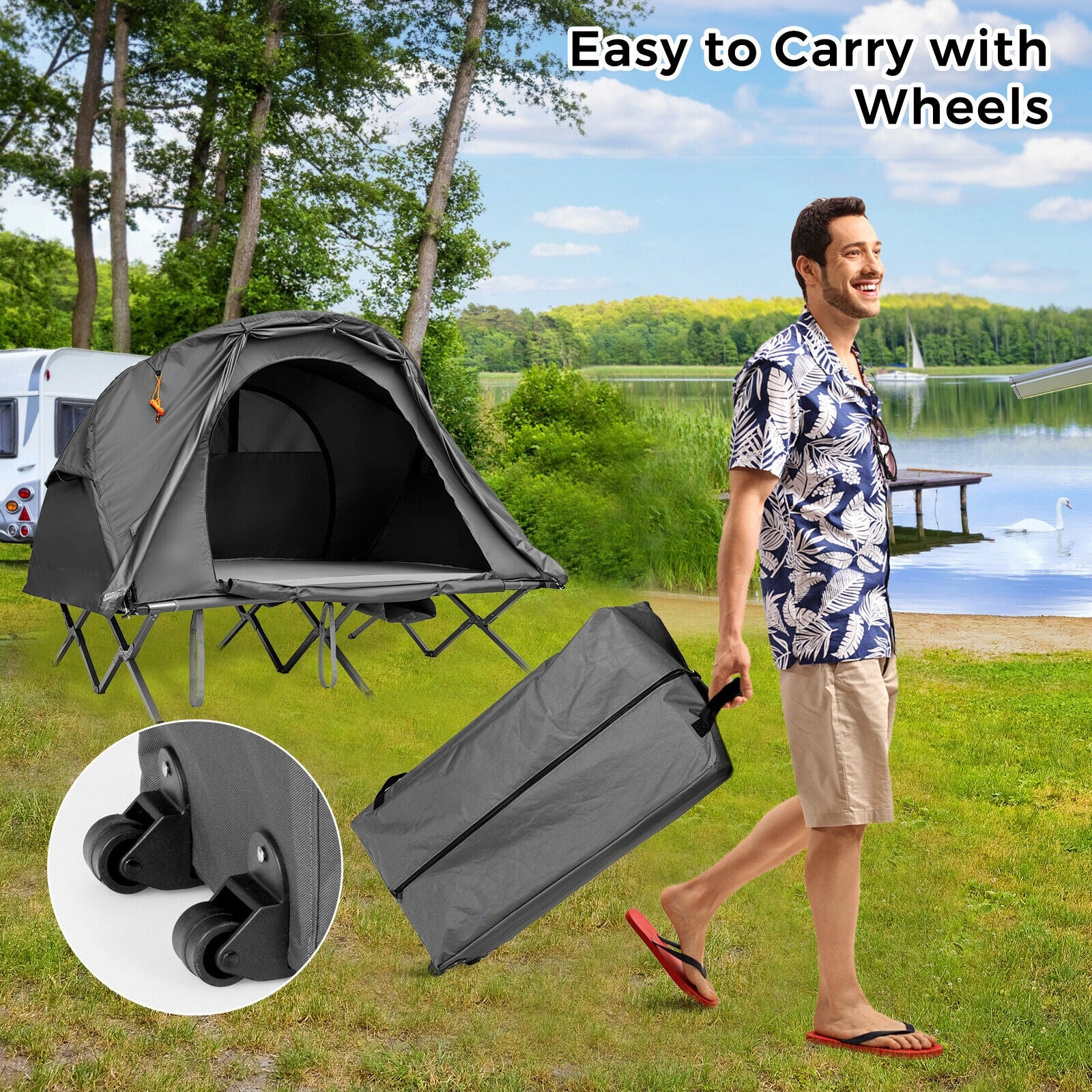 2-Person Outdoor Camping Tent with External Cover - Image 7