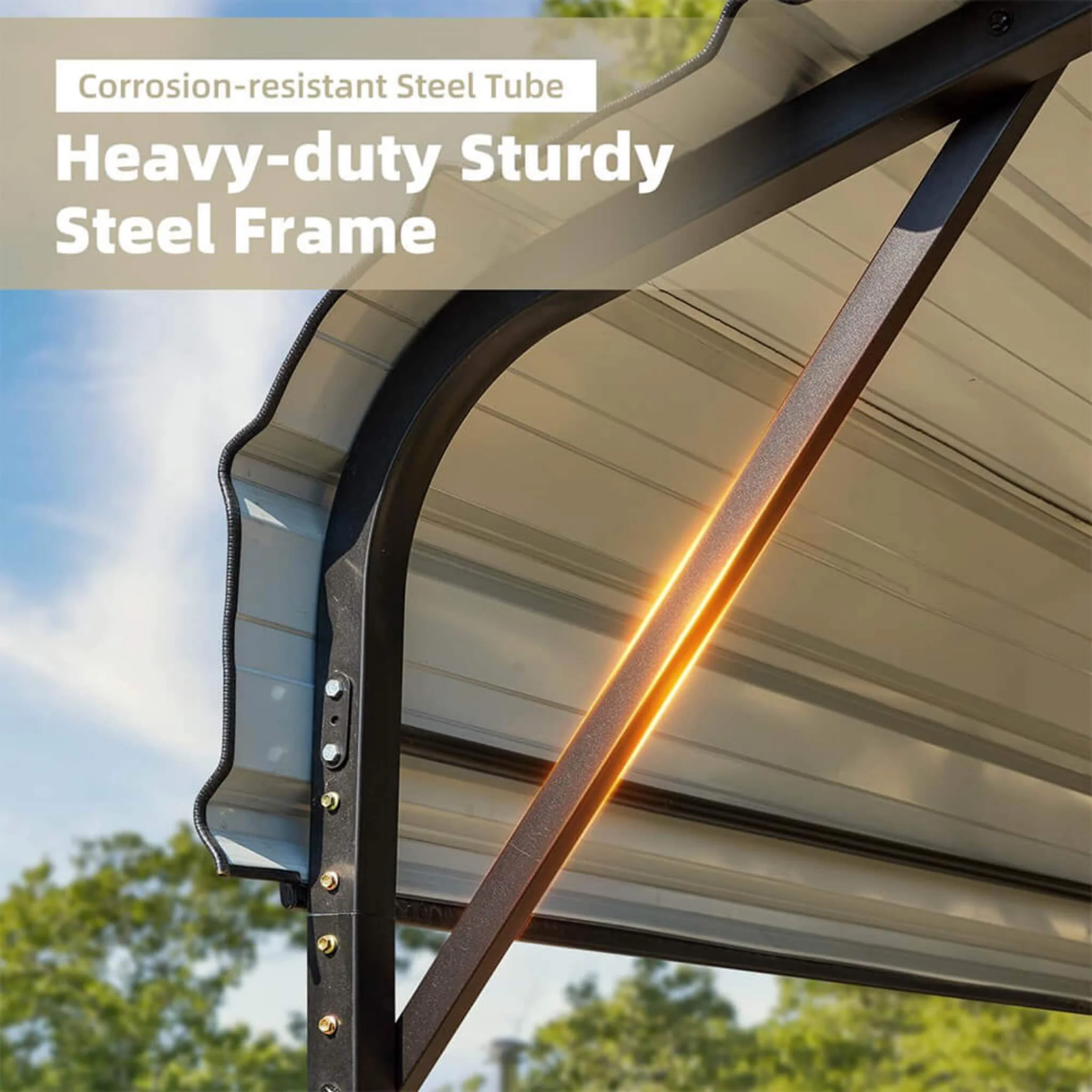 20' x 40' FT Alora Extra Large Heavy Duty Four Car Outdoor Metal Carport Canopy - Image 7