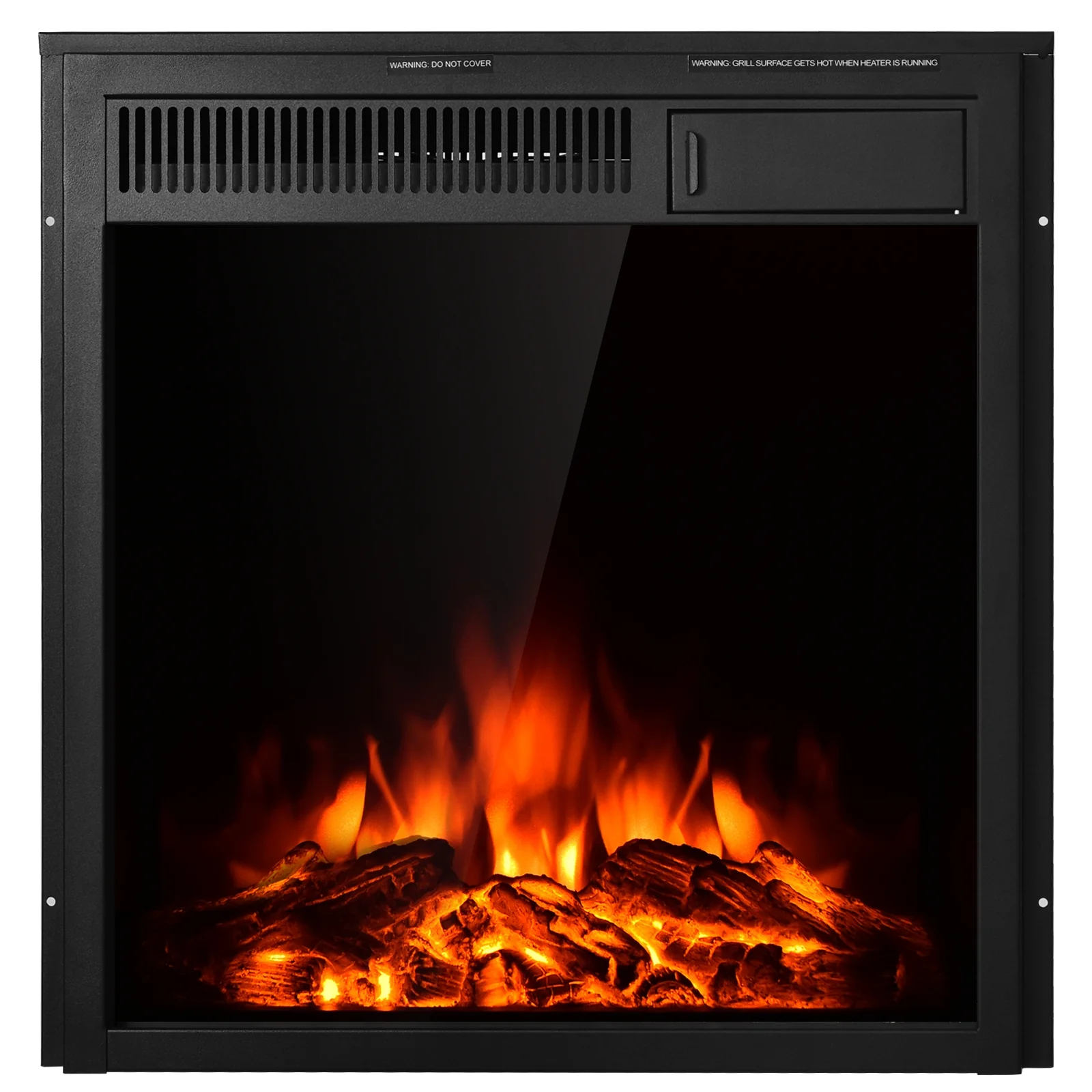 22.5" Electric Fireplace Insert Freestanding and Recessed Heater - Image 4