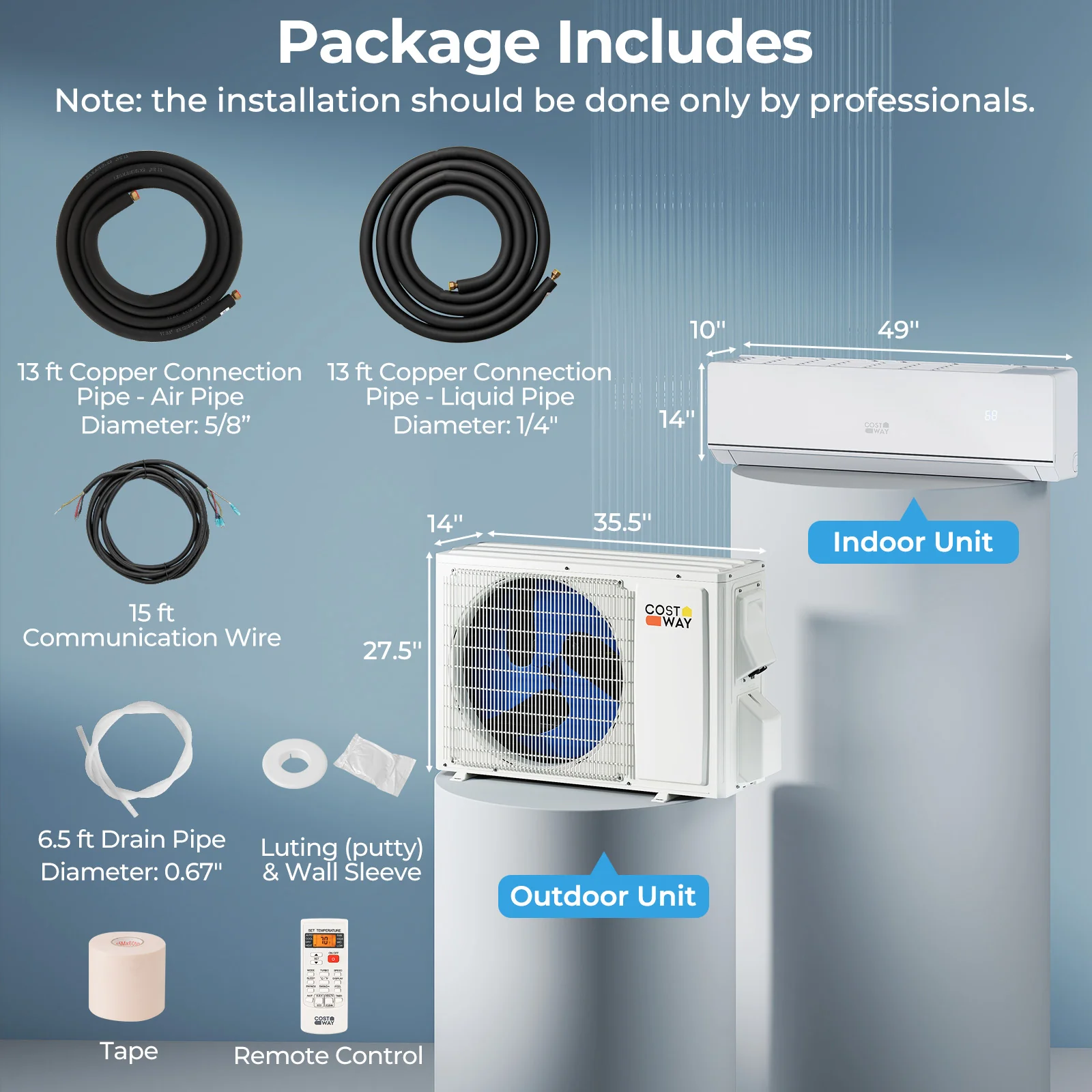 24000 BTU 25 SEER2 208-230V Mini Split Heat Pump Heating at -15°F WiFi Enabled - Image 3
