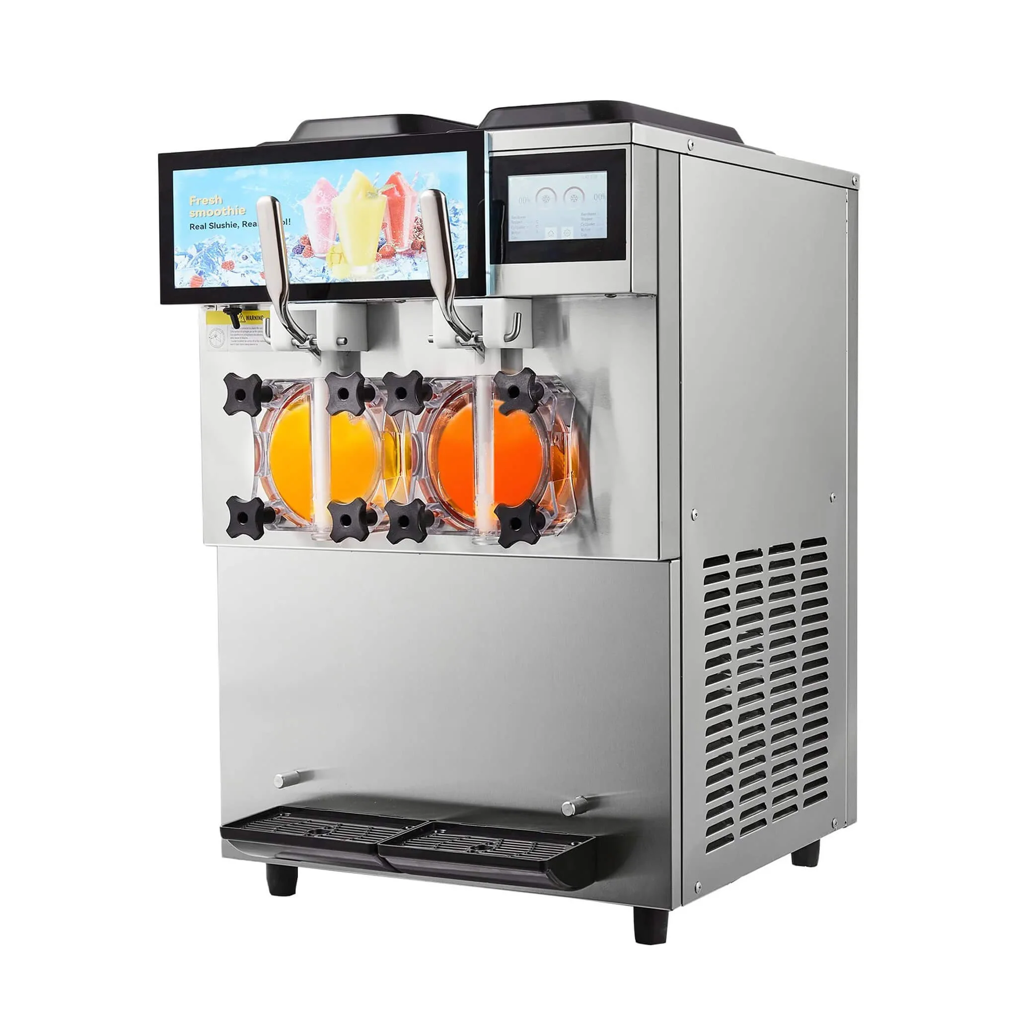 24L Commercial Double Cylinder Stainless Steel Slushy Machine with Touchscreen - Image 9
