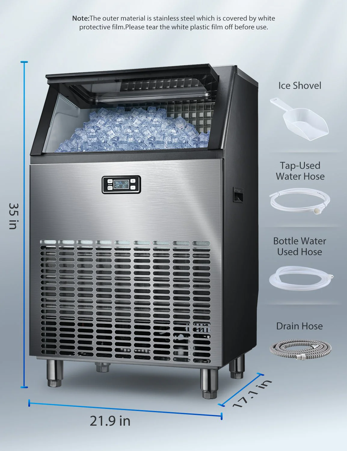 Freestanding Commercial Ice Maker - Multiple Sizes 100LBS 200LBS 265LBS - Image 4
