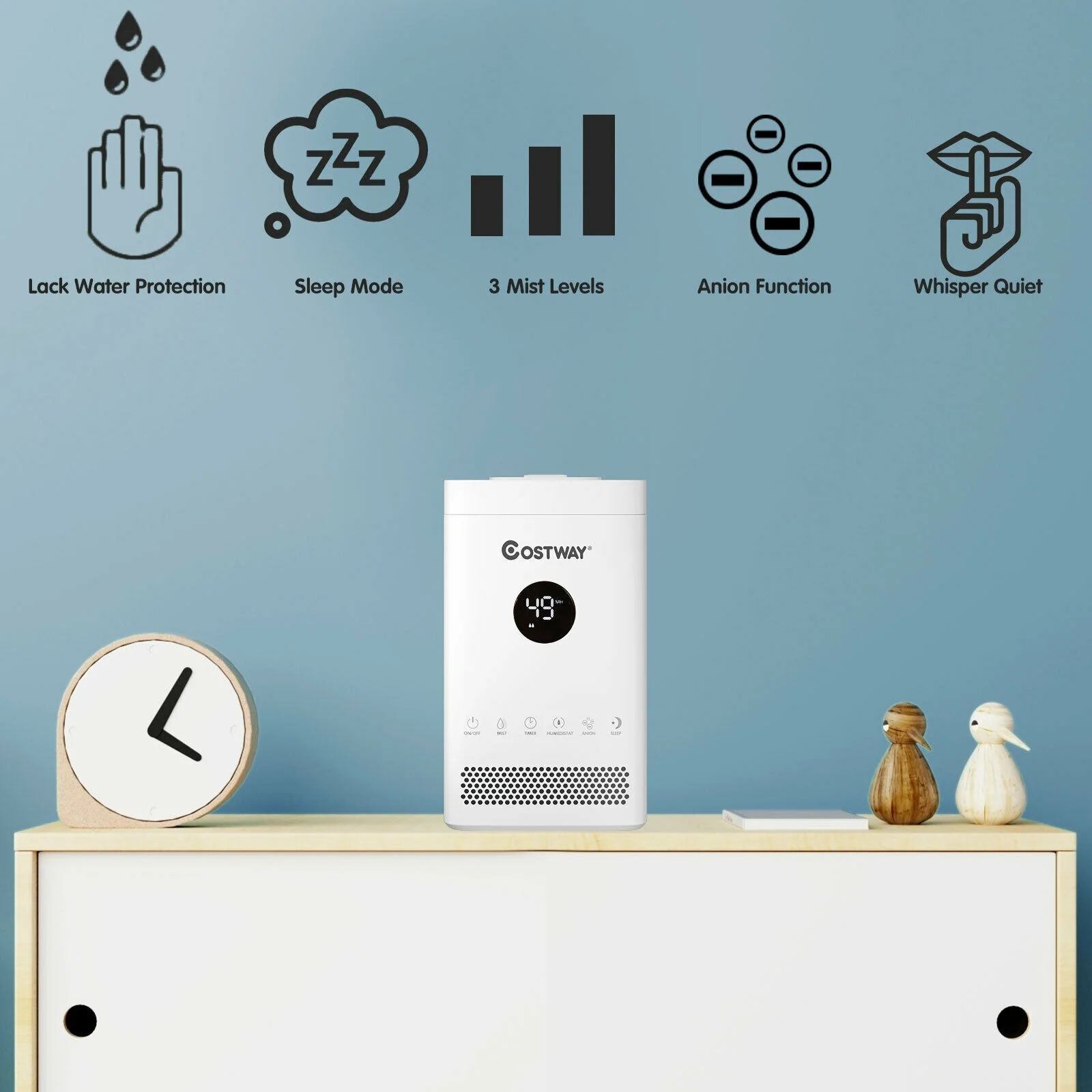3.5L Quiet Top Fill Air Humidifier with Multiple Mode - Image 2