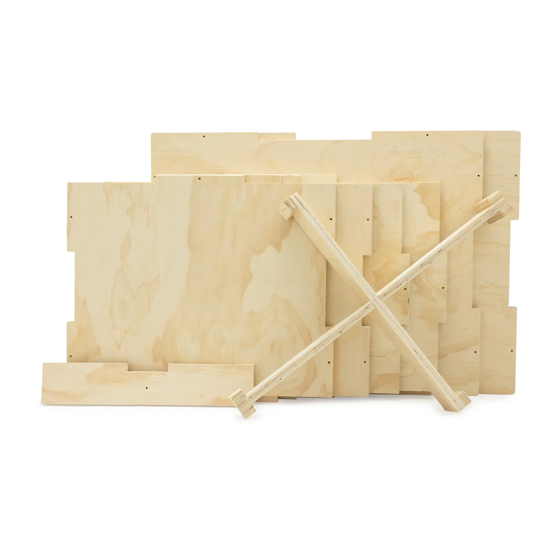3-in-1 Wood Plyo Cube – Adjustable 20/24/30" Plyometric Box for Jumps, Step-Ups, and Strength Training – Heavy-Duty Poplar & Eucalyptus Construction – Flat Pack with Easy Assembly - Image 4