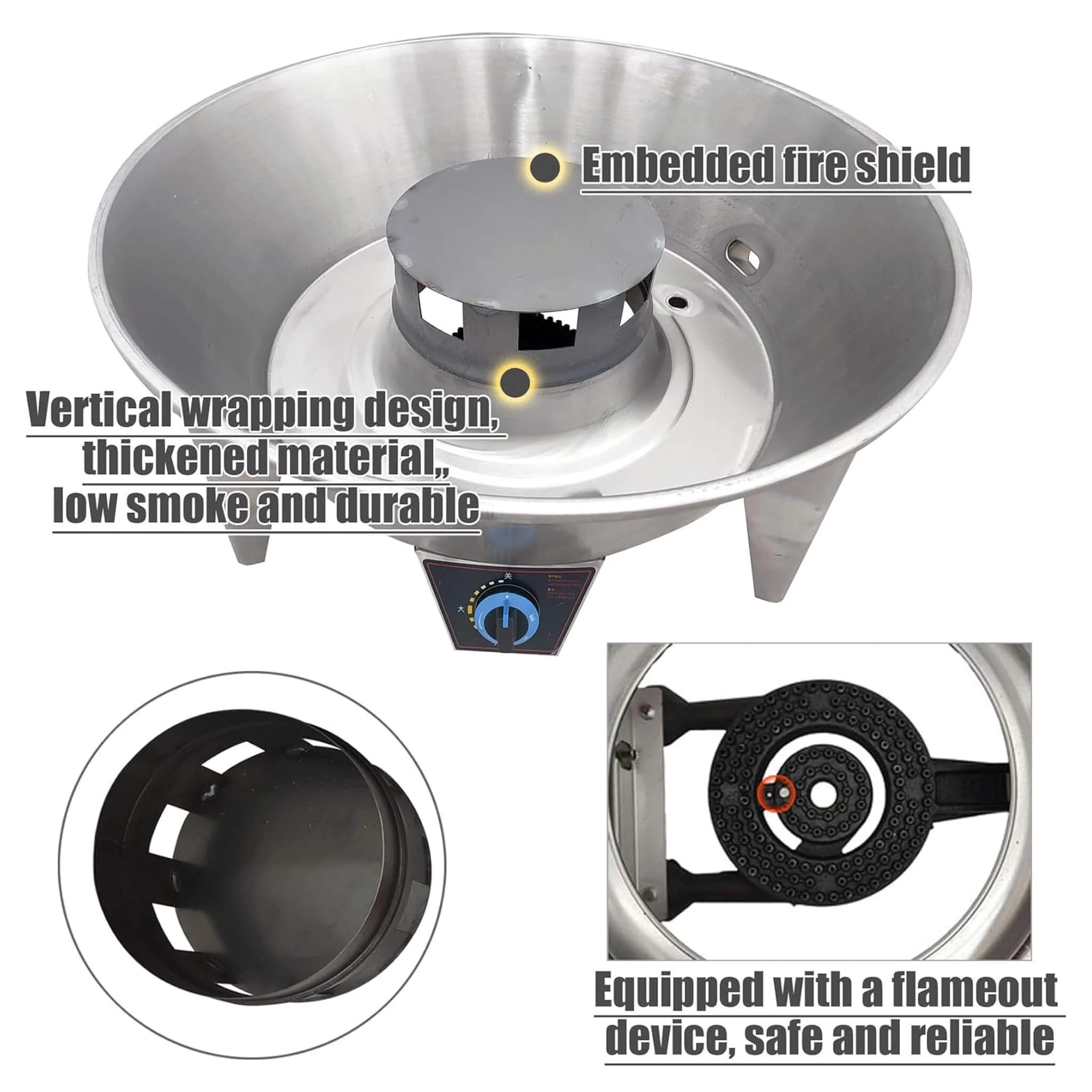 31-Inch Stainless Steel Commercial LPG Roaster Grill Oven For Chicken, Duck, and Turkey - Image 3
