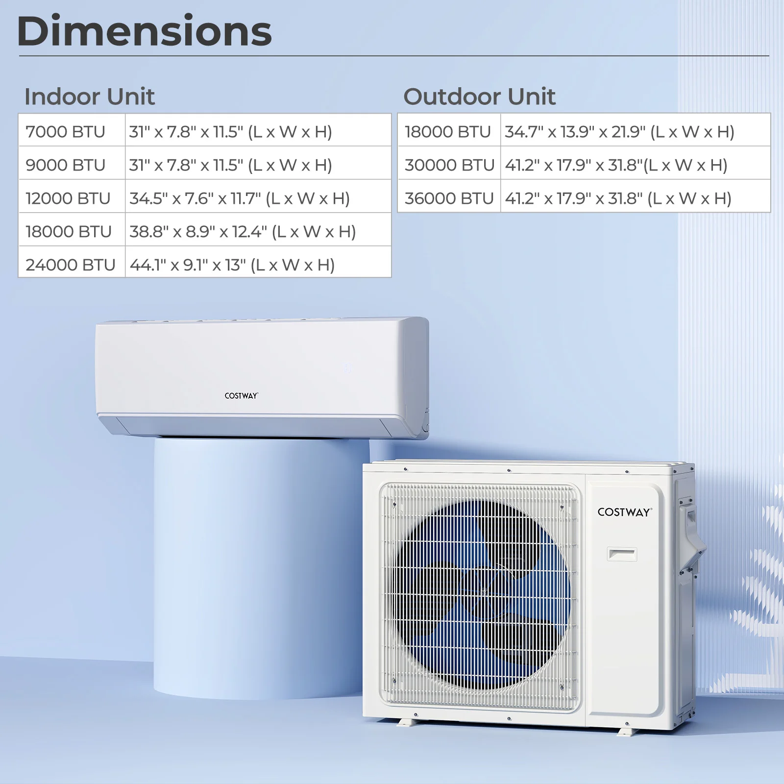 36000 BTU 3 Zone 23 SEER2 Mini Split Air Conditioner Wifi Enabled with Heat Pump - Image 4