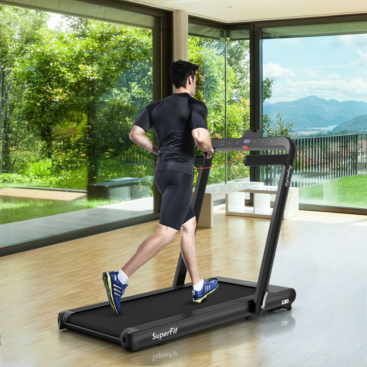 4.75HP 2 In 1 Folding Treadmill with Remote APP Control - Image 10