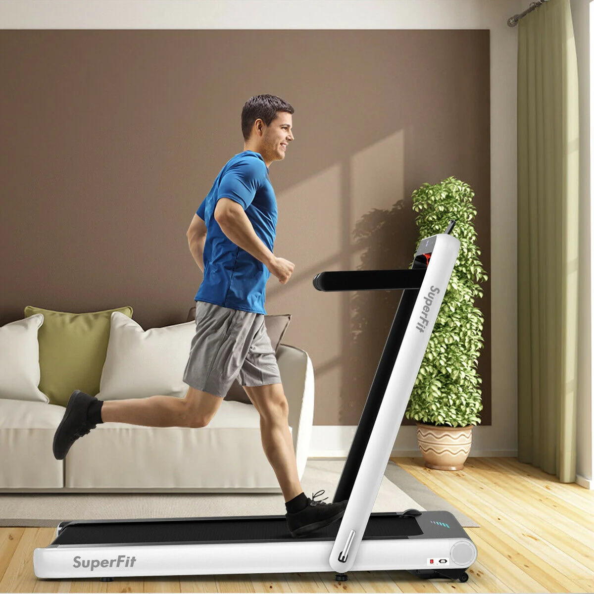 4.75HP 2 In 1 Folding Treadmill with Remote APP Control - Image 2