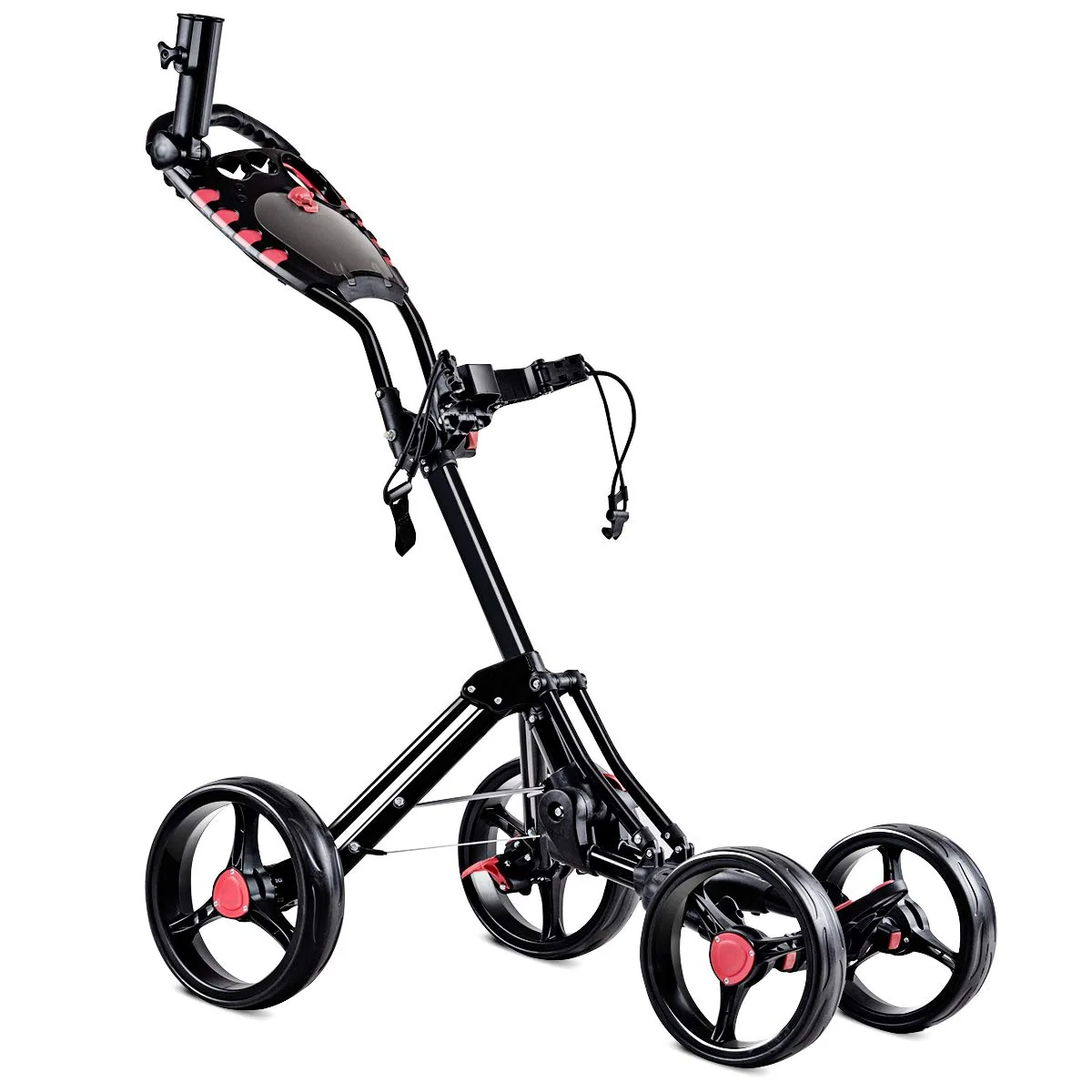 4 Wheel Folding Golf Pull Push Cart Trolley - Image 3