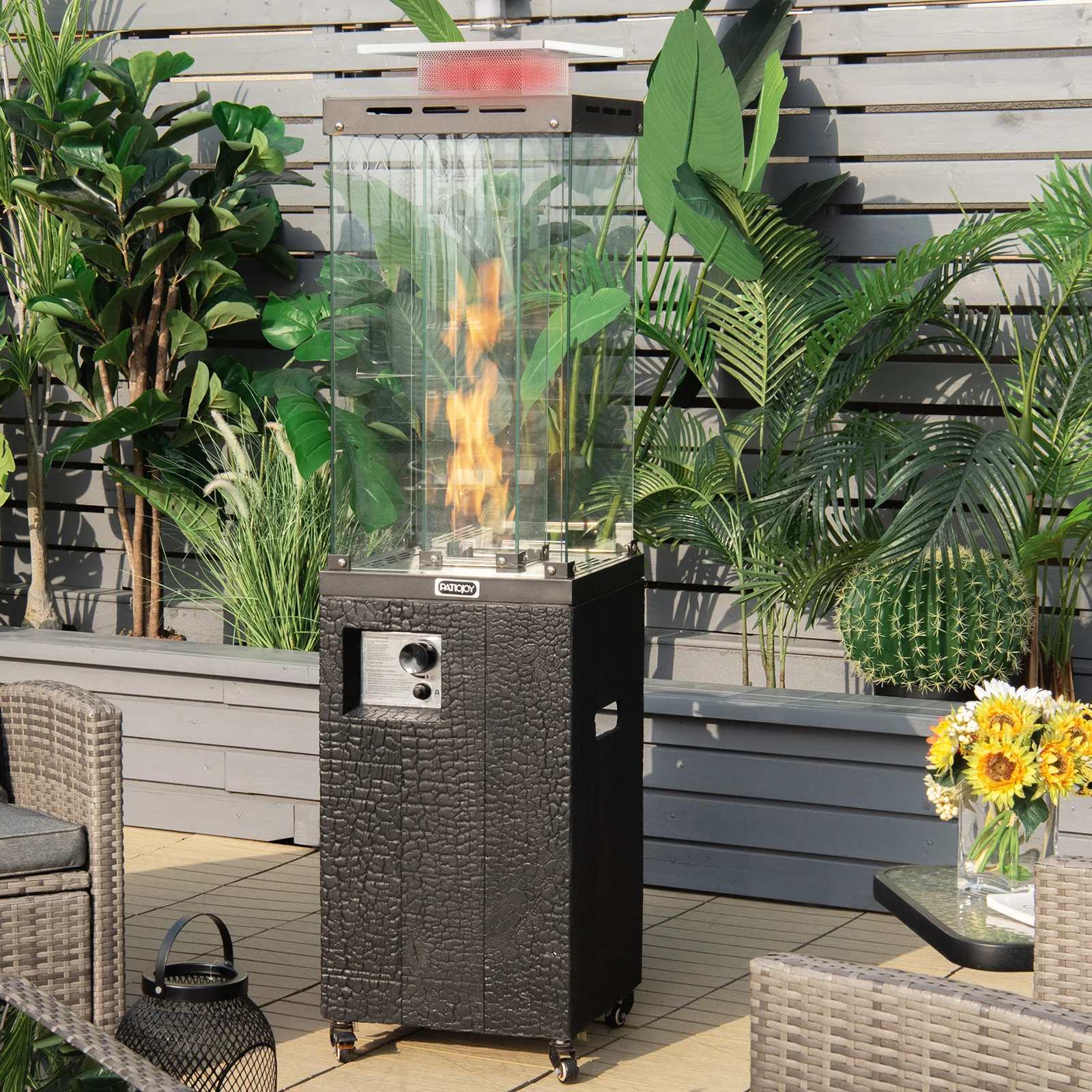 Portable Patio Heater - 41K BTU Propane Patio Heater with Metal Hood - Image 13