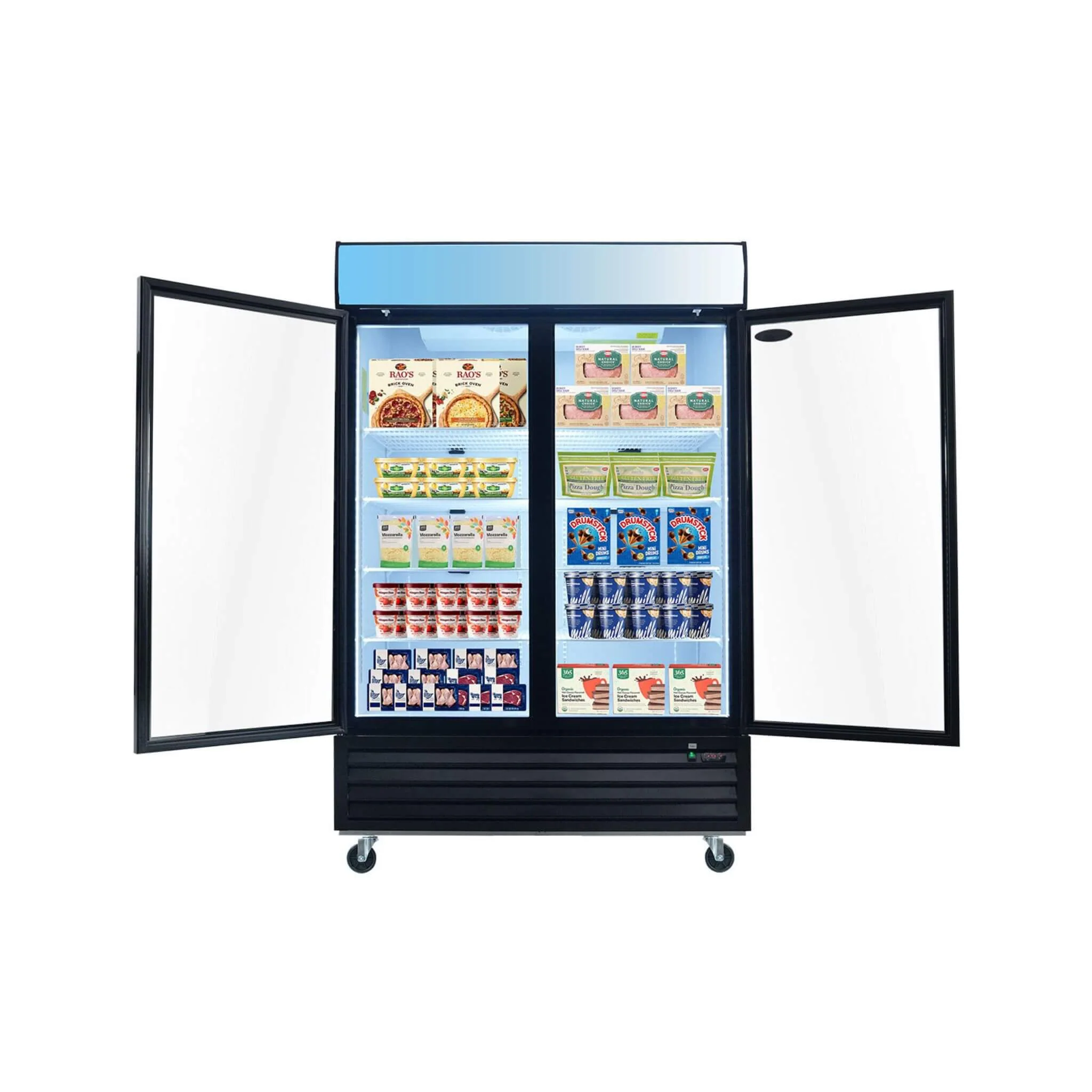 44.7 Cu.Ft Commercial Glass Door Merchandiser Freezer With LED Display