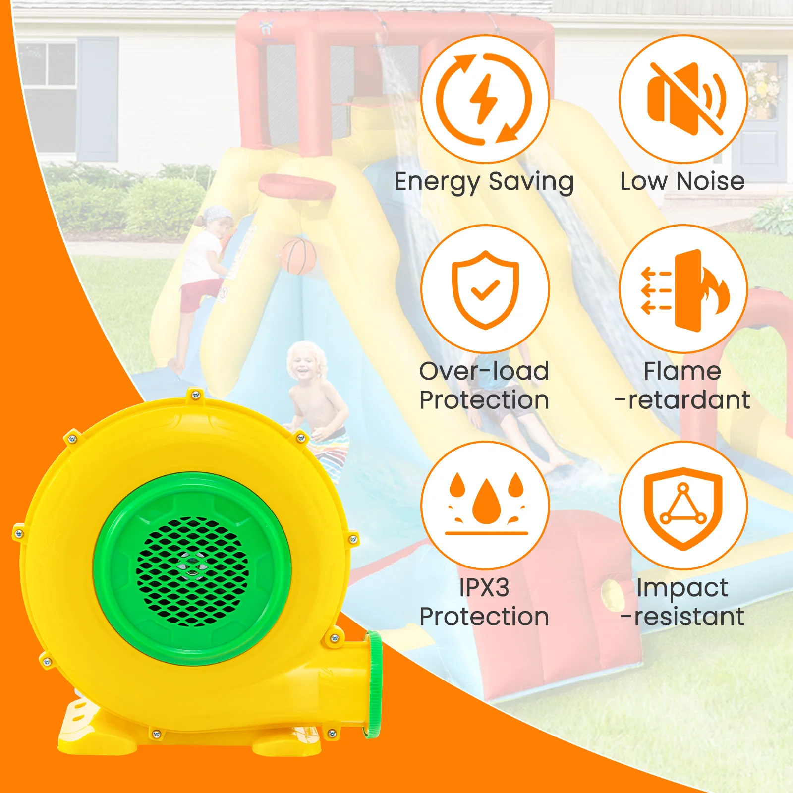 Air Blower Air Pump Fan with Convenient Handle and Ground Stakes - Image 5