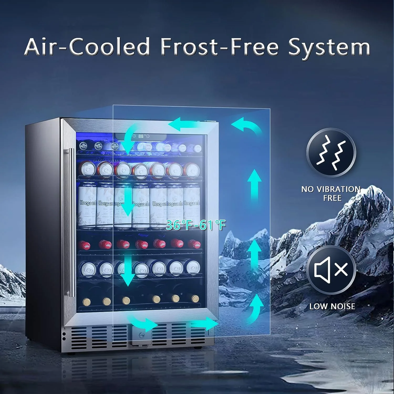 5.1 CU. FT. Wine Cooler Mini Fridge Refrigerator W58145B - Image 3
