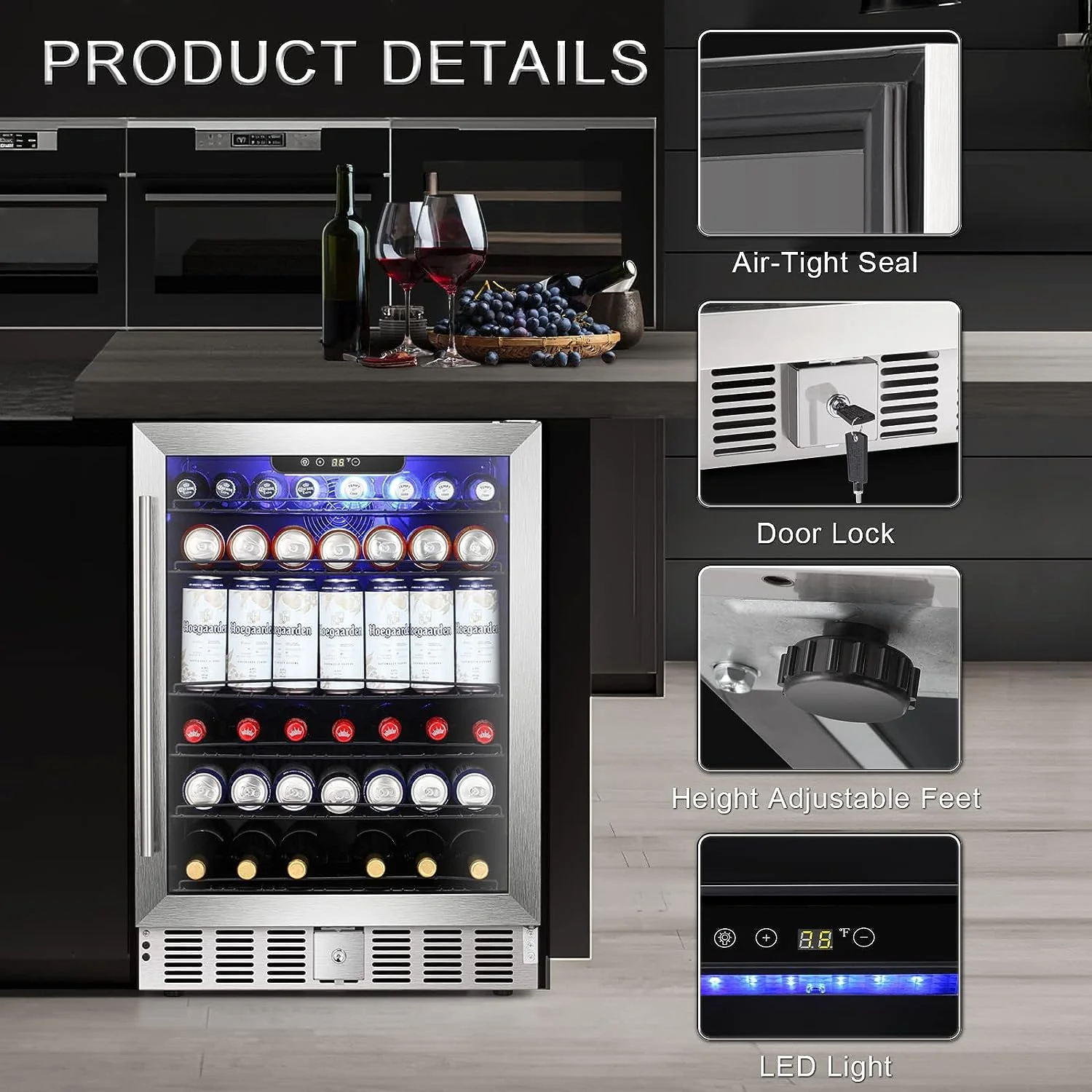 5.1 CU. FT. Wine Cooler Mini Fridge Refrigerator W58145B - Image 7