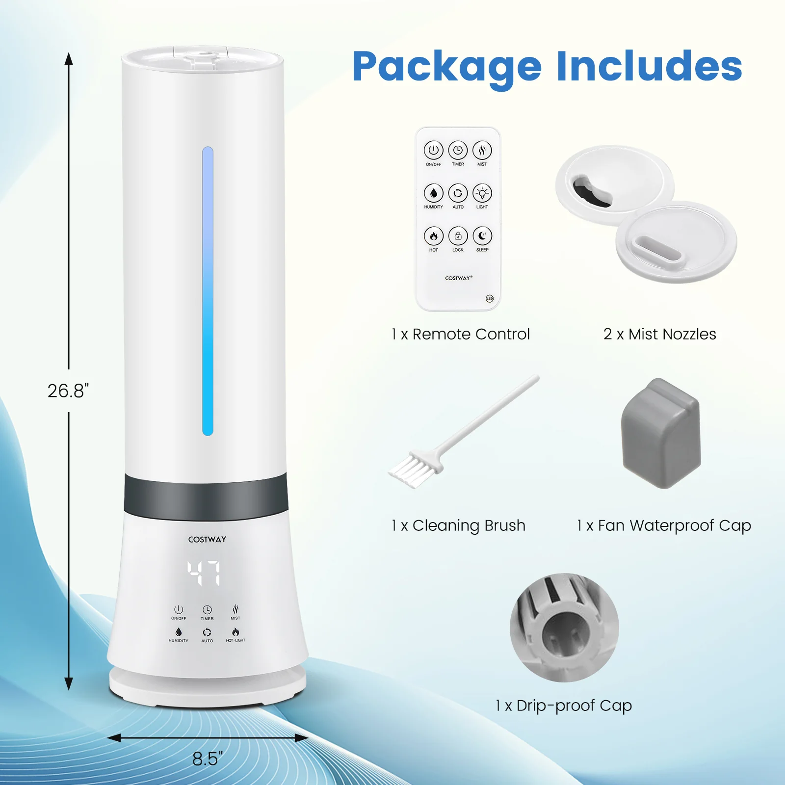 5.5L Cool Mist Humidifiers with Remote Control and 12 Hours Timer - Image 4