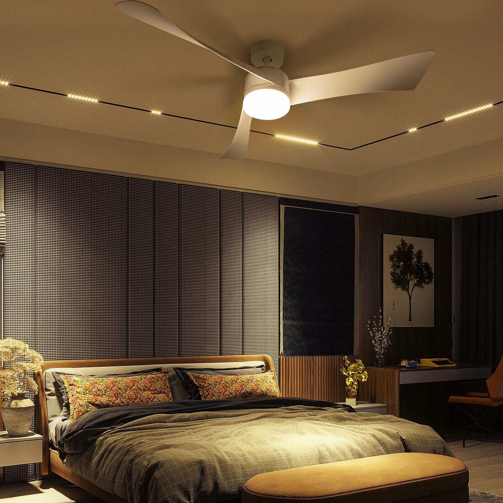 52 Inch Reversible Ceiling Fan with Light - Image 6