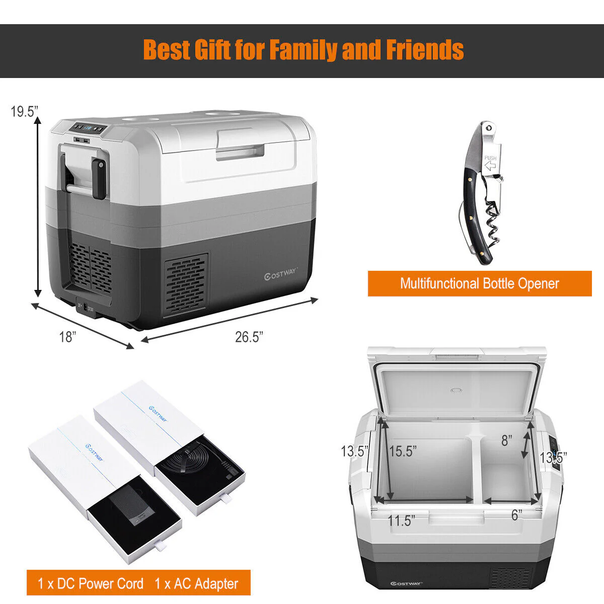 58 Quart Portable Electric Camping Car Cooler - Image 5