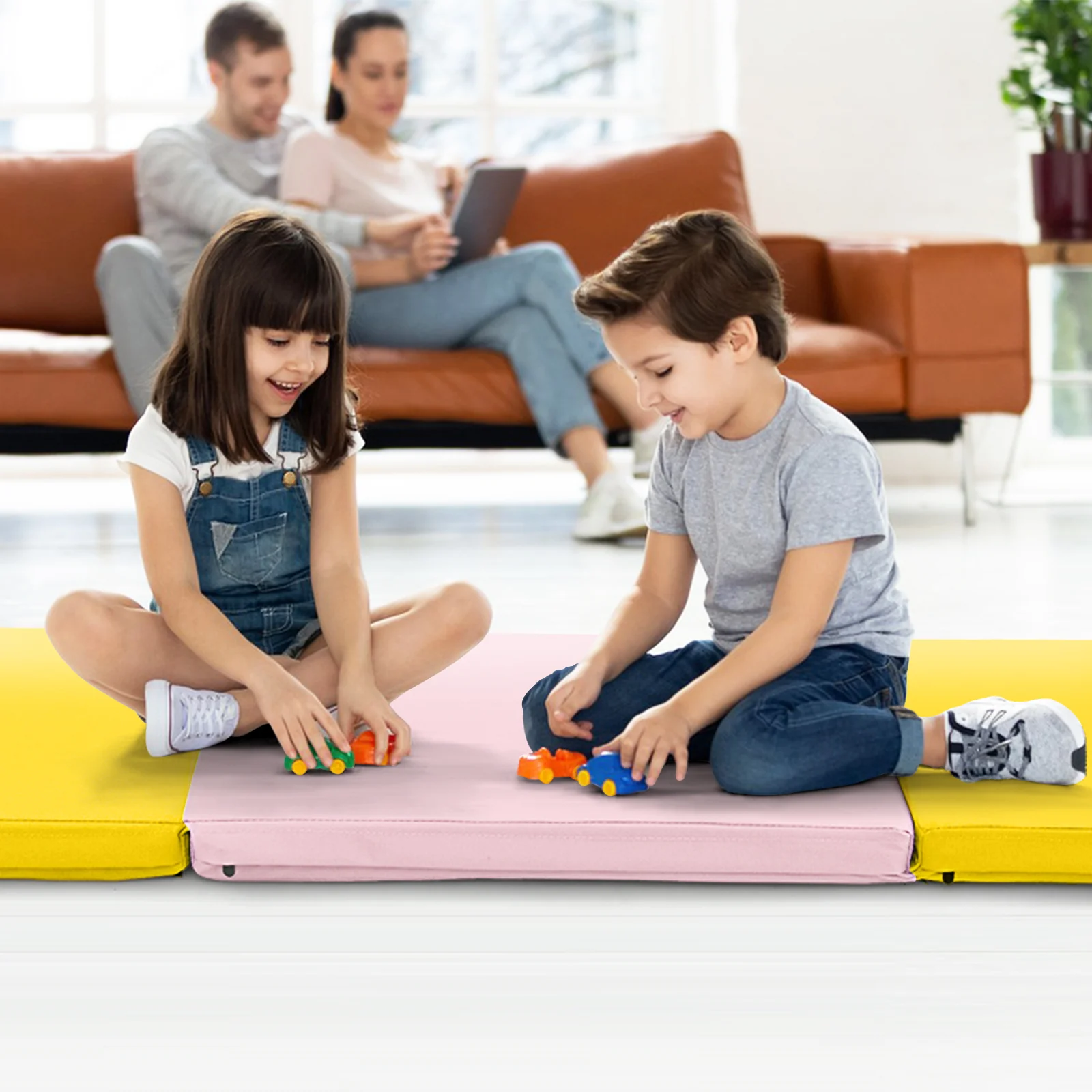 6 x 2 FT Tri-Fold Gym Mat with Handles and Removable Zippered Cover - Image 32