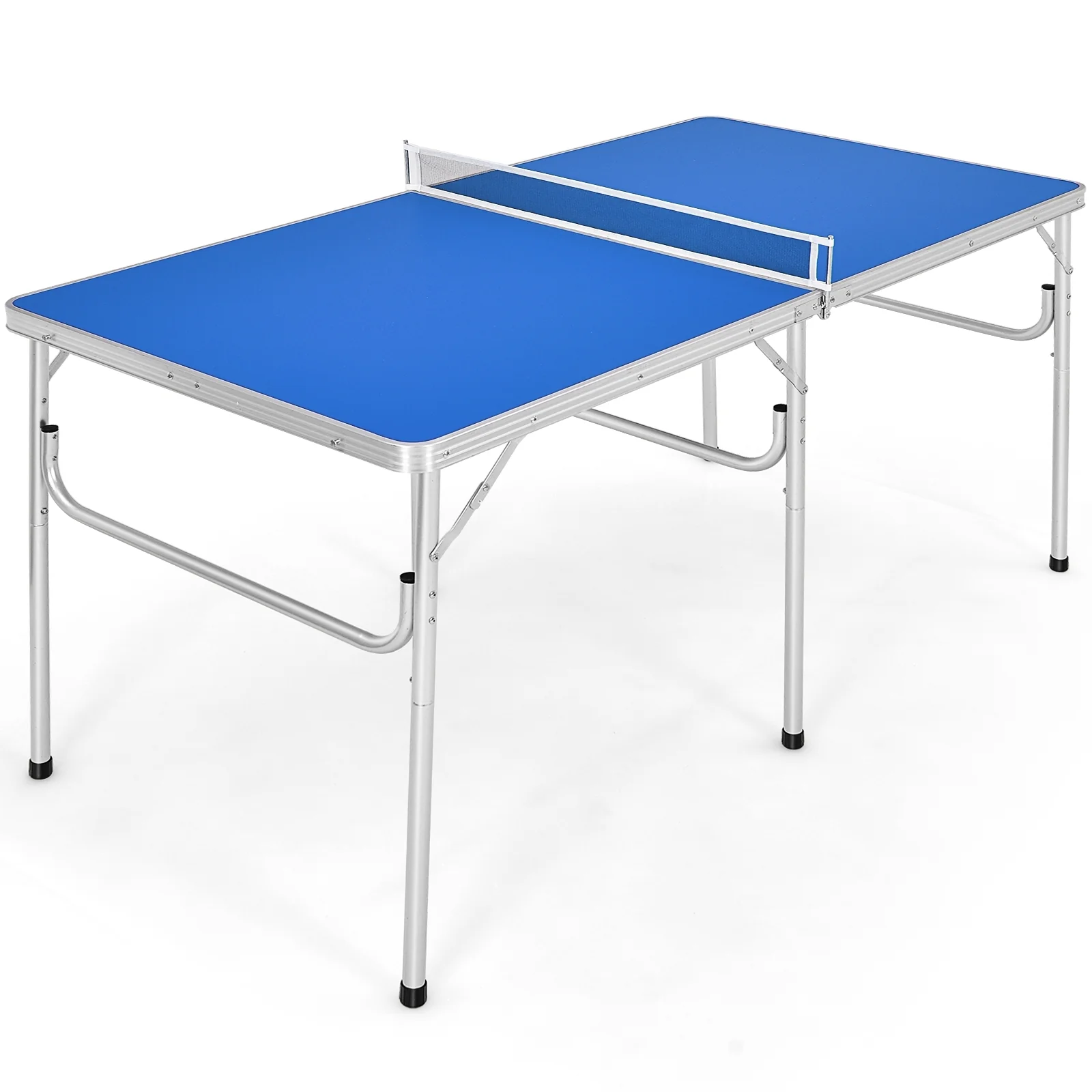 60 Inch Portable Tennis Ping Pong Folding Table with Accessories-Blue - Image 7