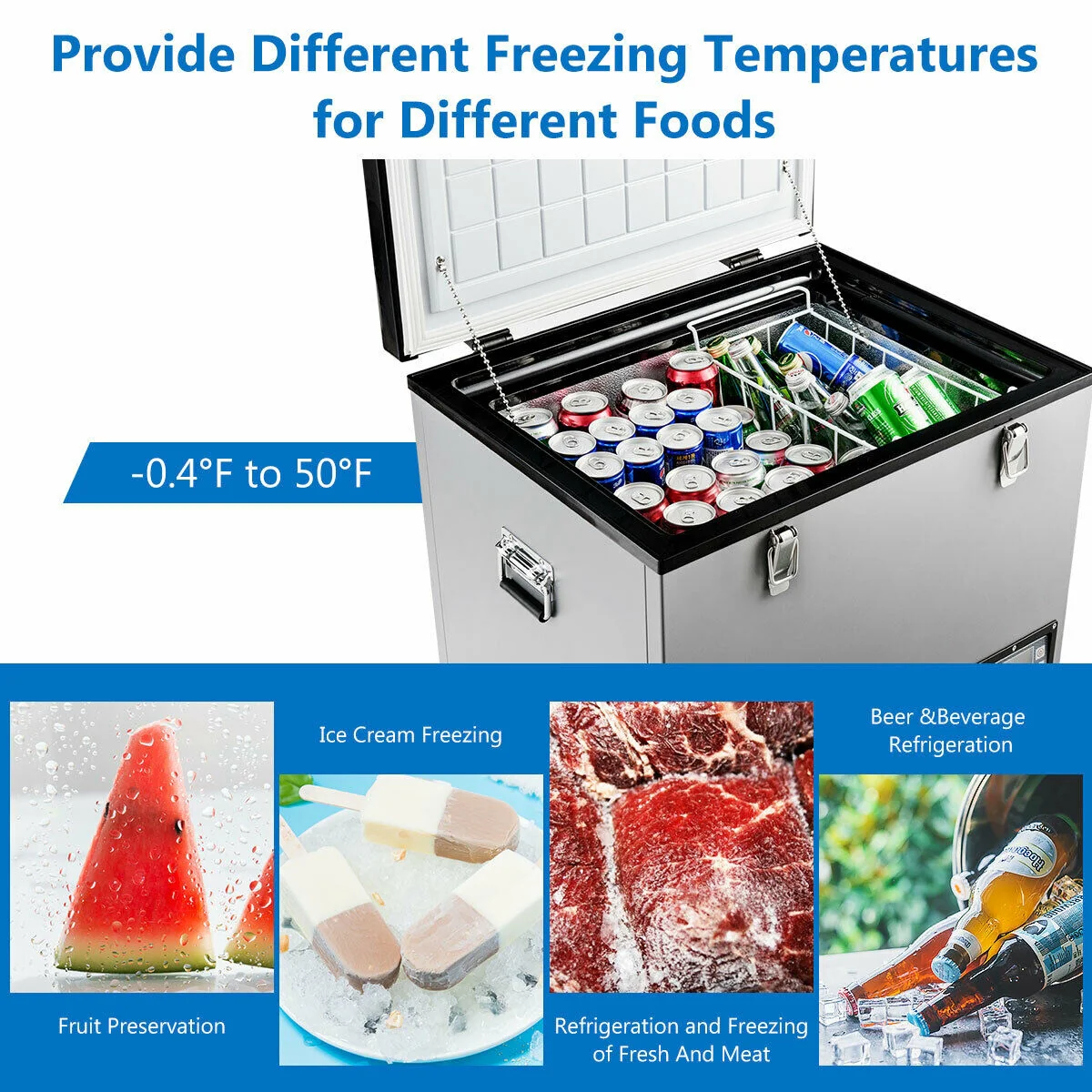 63-Quart Portable Compressor Camping Electric Car Cooler - Image 7