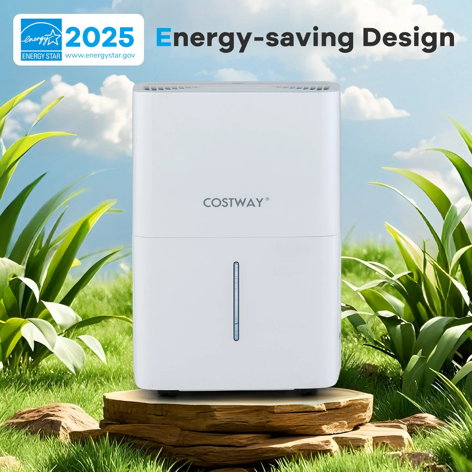 65 Pints Dehumidifier with 24H Timer and LED Display-White - Image 8